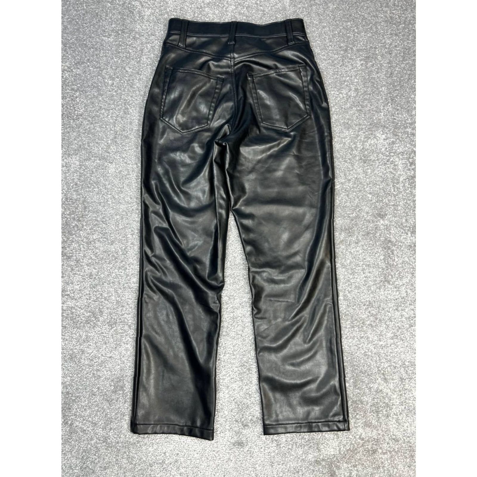 Abercrombie & Fitch Abercrombie & Fitch Curve Love Pants Womens 26 Black Leather 90s Straight Pants Womens 26 Black 90s Classic Modern Mens Womens Girls Boys Size 26" / US 2 / IT 38 - 2 Thumbnail