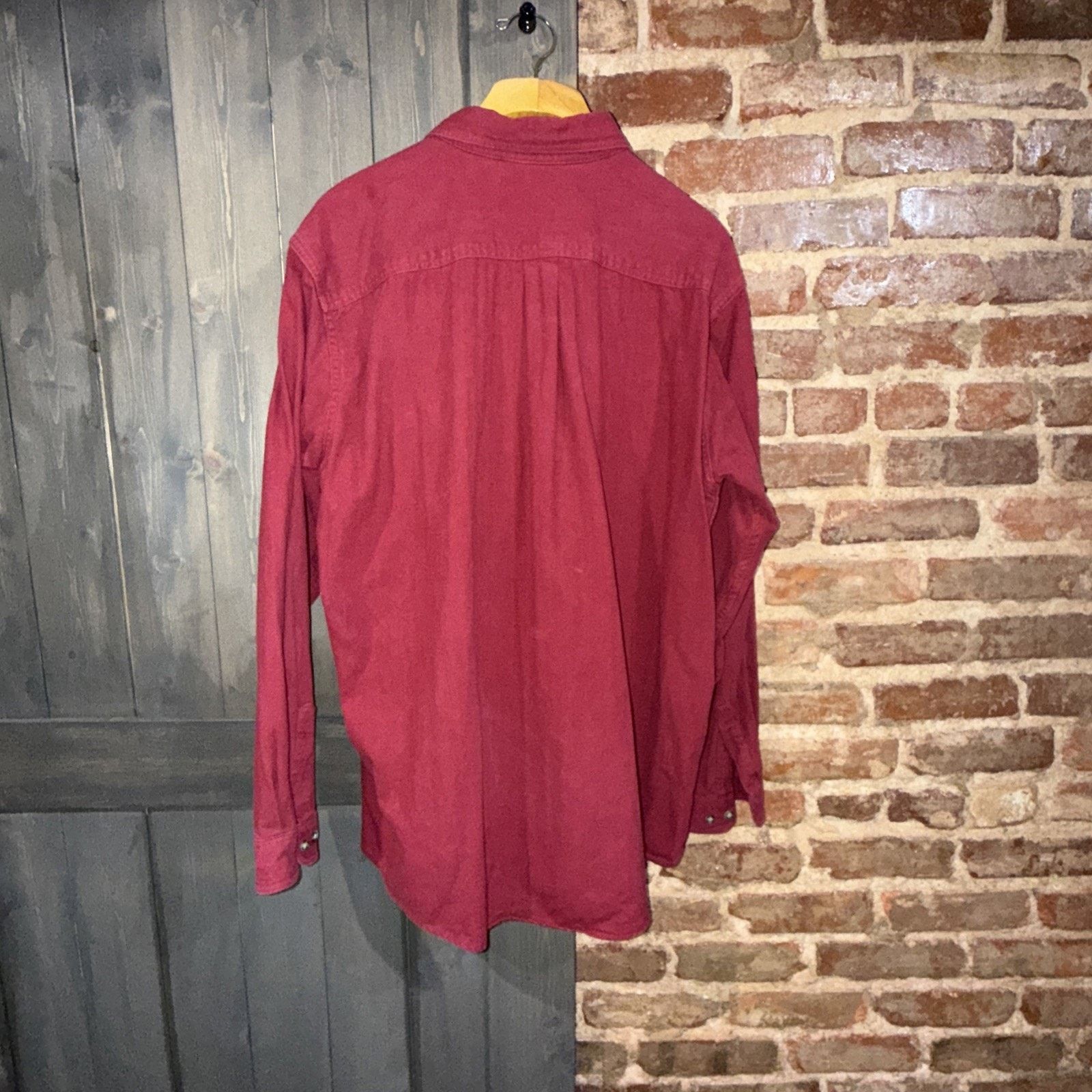 L.L. Bean LL Bean Herringbone Flannel Burgundy XXL Tall Canada OWU89 Size US XXL / EU 58 / 5 - 3 Thumbnail
