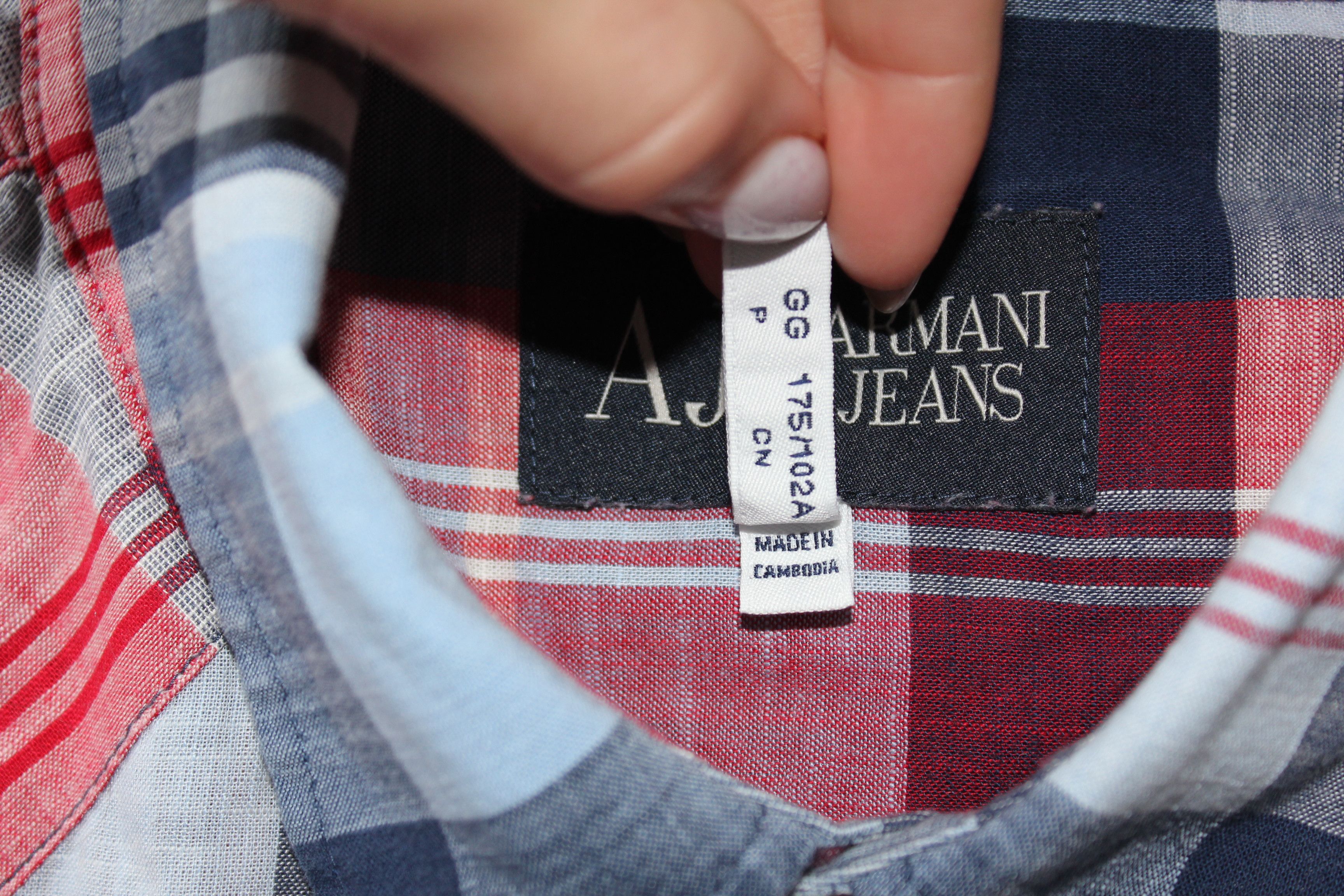 Armani Mens Armani Jeans Long Sleeve Check Shirt Size US L / EU 52-54 / 3 - 7 Thumbnail