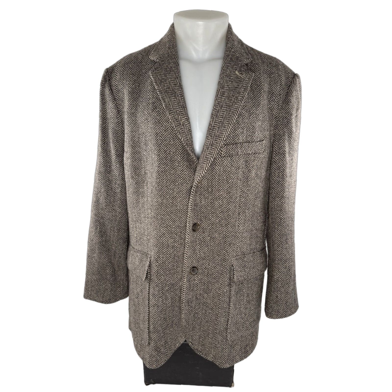 J.Crew J.CREW Blazer Wool Herringbone Tweed 3 Button 46 R Gray/Brown Men Regular Size 46 R Blazer Size 46R - 1 Thumbnail