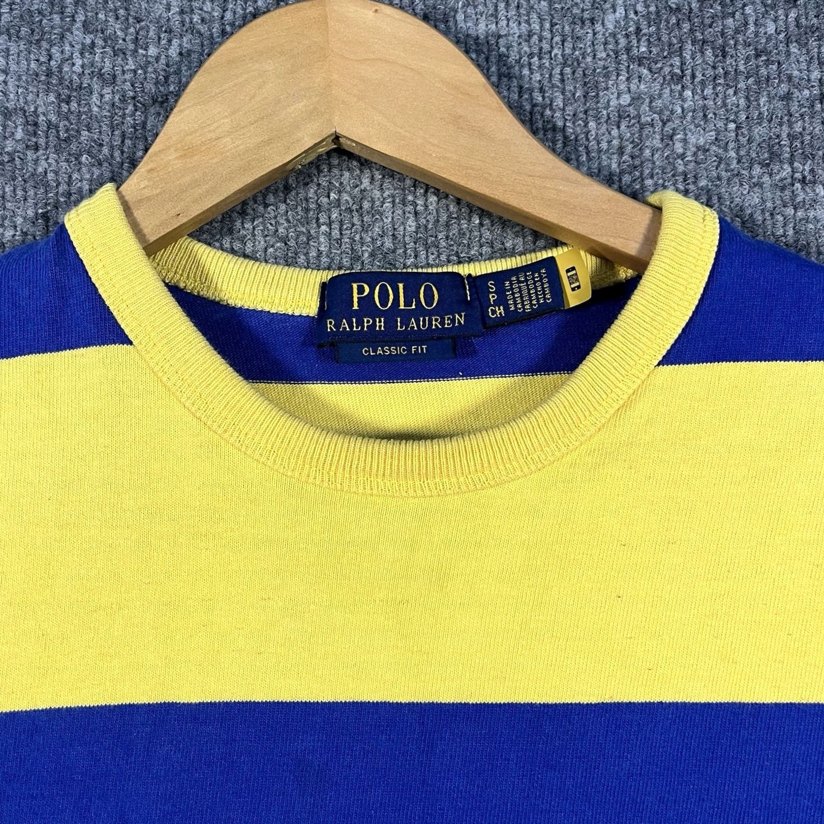 Polo Ralph Lauren Polo Ralph Lauren Mens T-Shirt Short Sleeve Crew Neck Multicolor Striped Classic Fit Polo Pony Embroidered Logo Small Regular Men Size US S / EU 44-46 / 1 - 2 Thumbnail