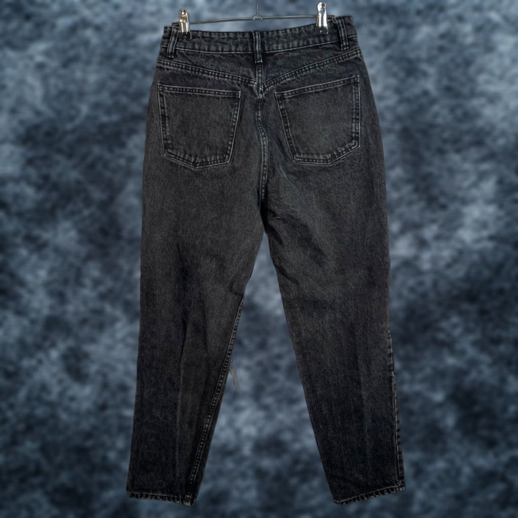 Zara Zara Jeans Women Black High-Waisted Distressed Mom 6 Denim Cotton 5-Pocket Design Vintage No Size 28" / US 6 / IT 42 - 1 Thumbnail