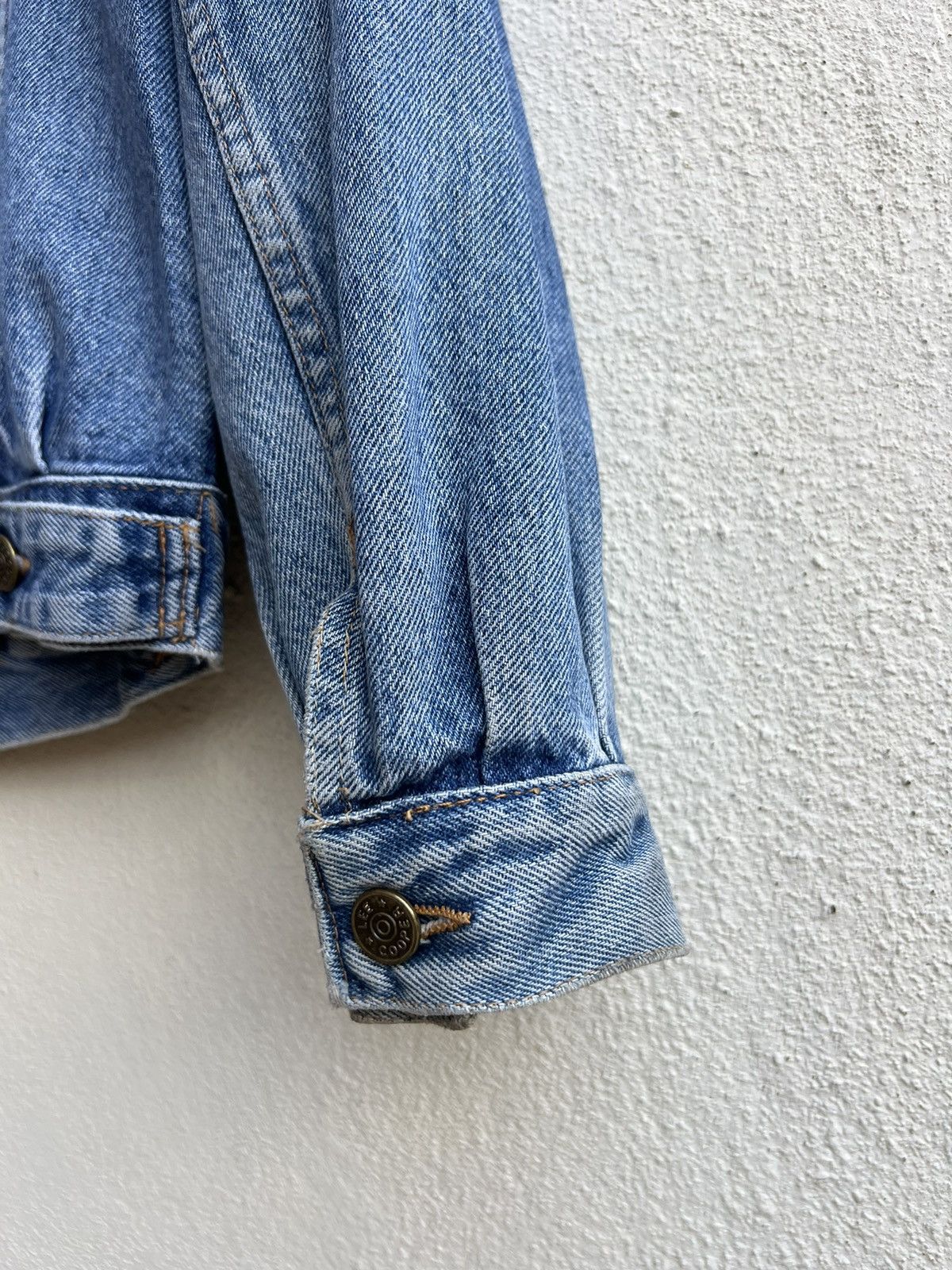 Vintage VTG 80s 90s Lee Cooper Distress Fade Denim Trucker Jacket Size US L / EU 52-54 / 3 - 18 Thumbnail