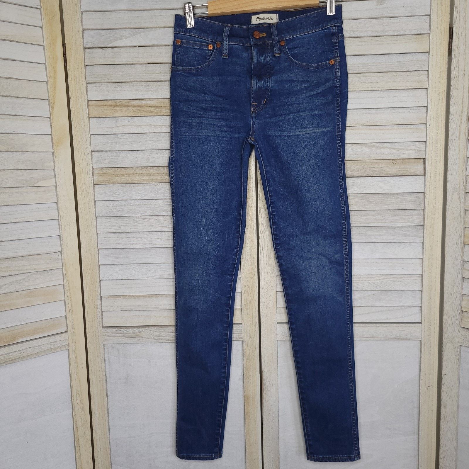 Madewell Madewell 9" High Rise Skinny Blue Jeans Size 26T 26 TALL Size 28" / US 6 / IT 42 - 2 Thumbnail