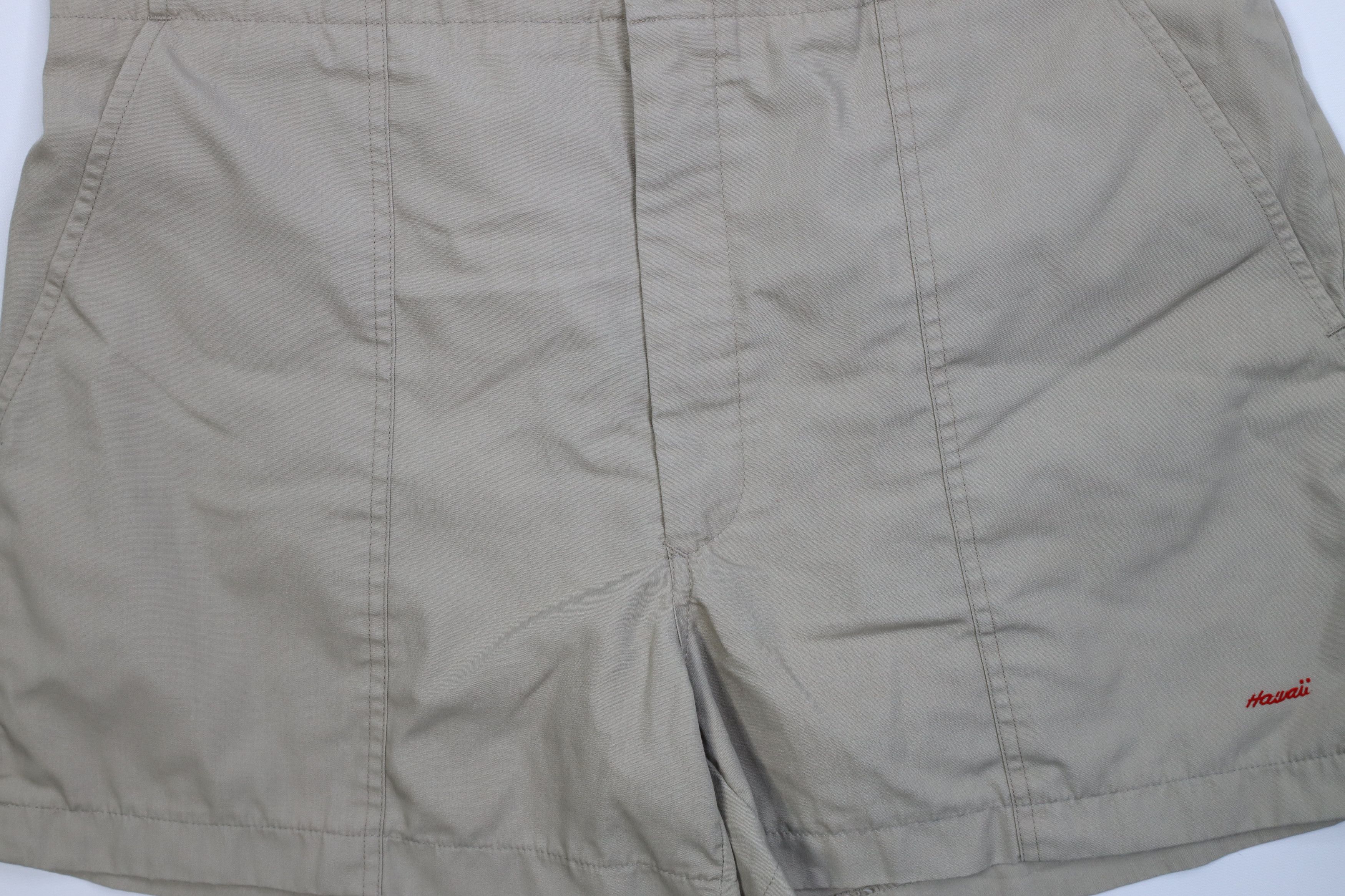 Vintage Vintage 70s 80s Streetwear Hawaii Above Knee Shorts Khaki Size US 40 / EU 56 - 3 Thumbnail