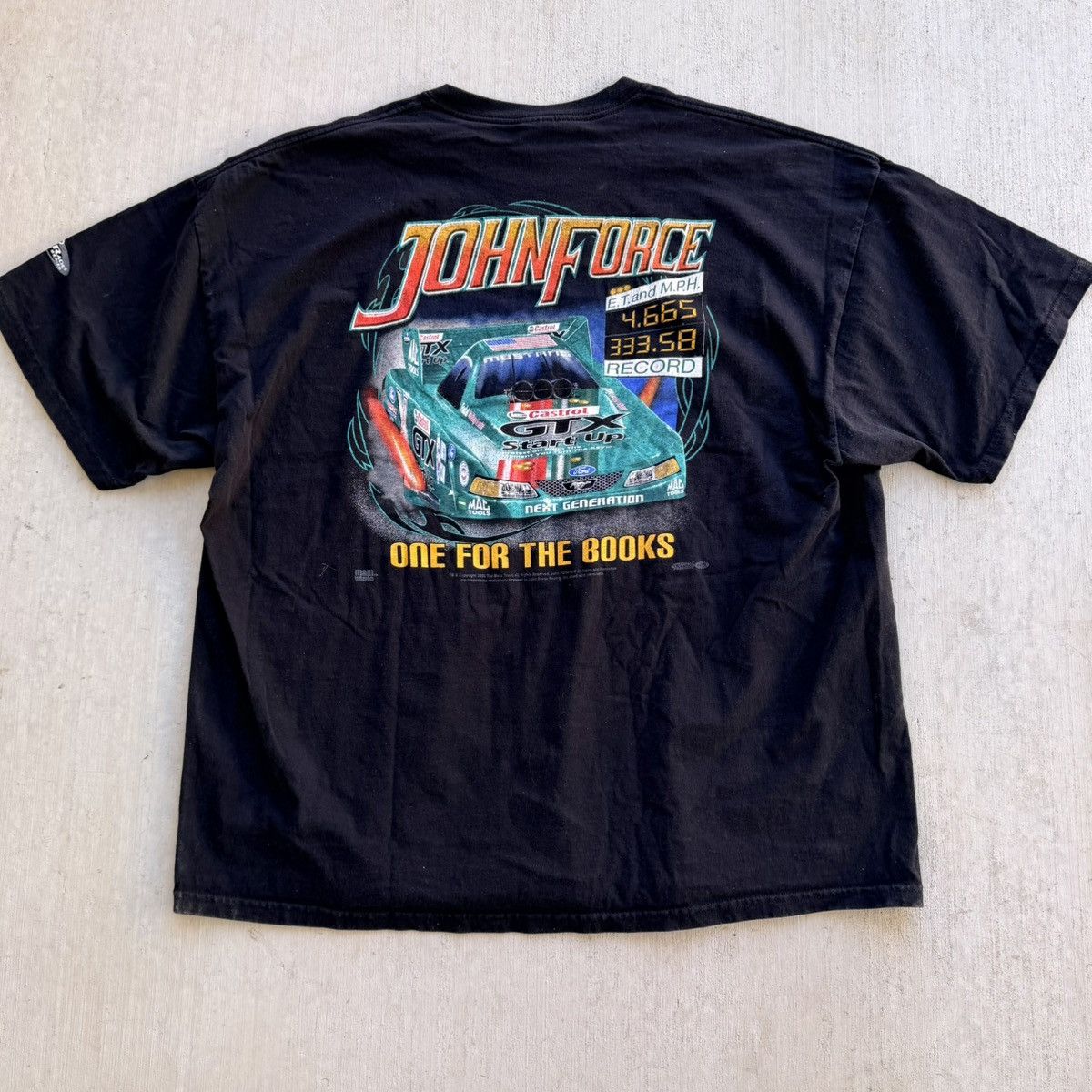Gildan Vintage John Force Racing T Shirt 3XL NHRA Record 2005 Size US XXL / EU 58 / 5 - 1 Thumbnail