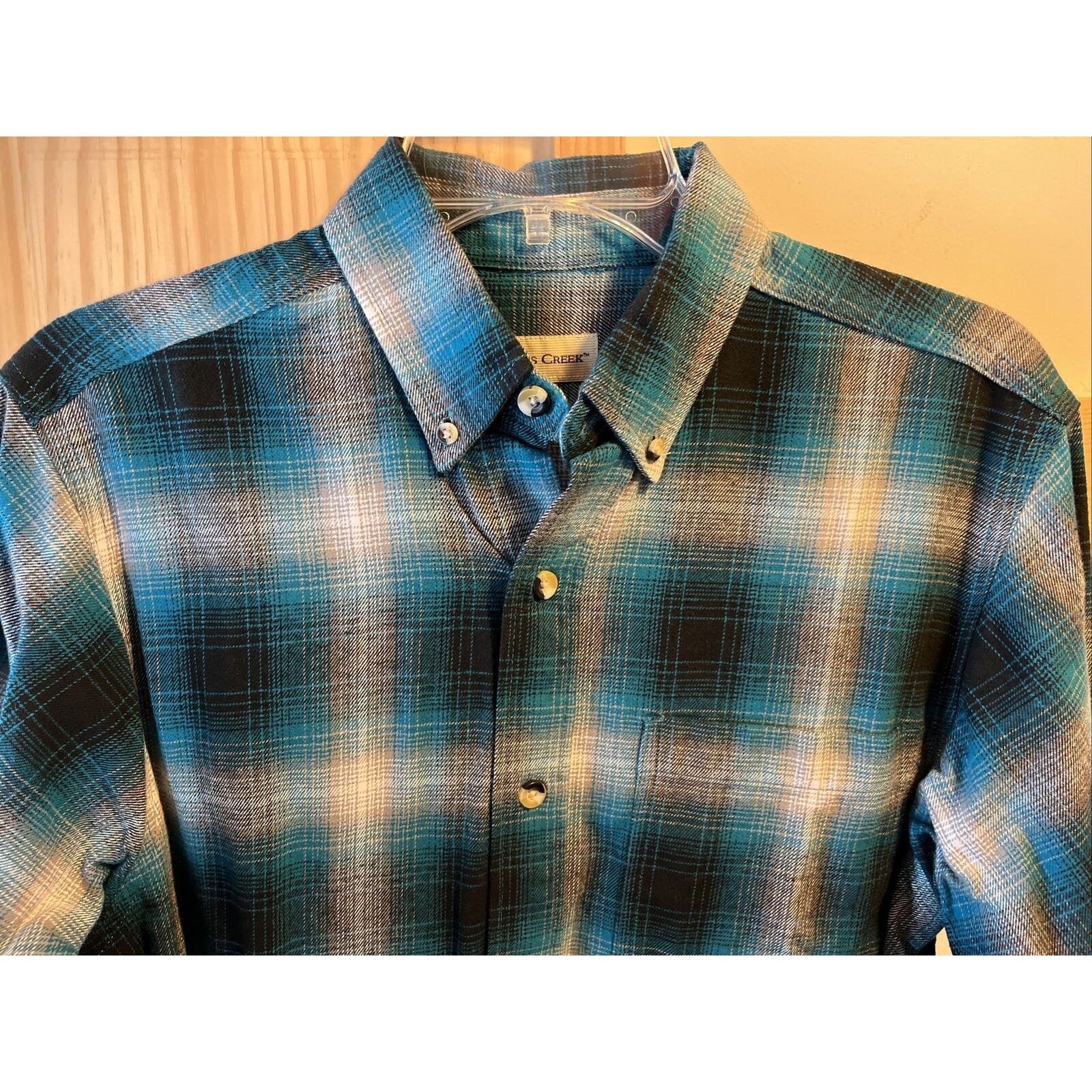 Other Hobbs Creek Mens S Blue Plaid LS Button Cotton Flannel Shirt Size US S / EU 44-46 / 1 - 8 Thumbnail