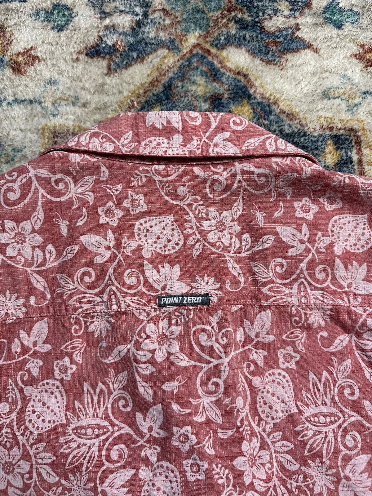 Point Zero Vintage Point Zero Pink Paisley Print Button-up Shirt Size US XL / EU 56 / 4 - 4 Thumbnail