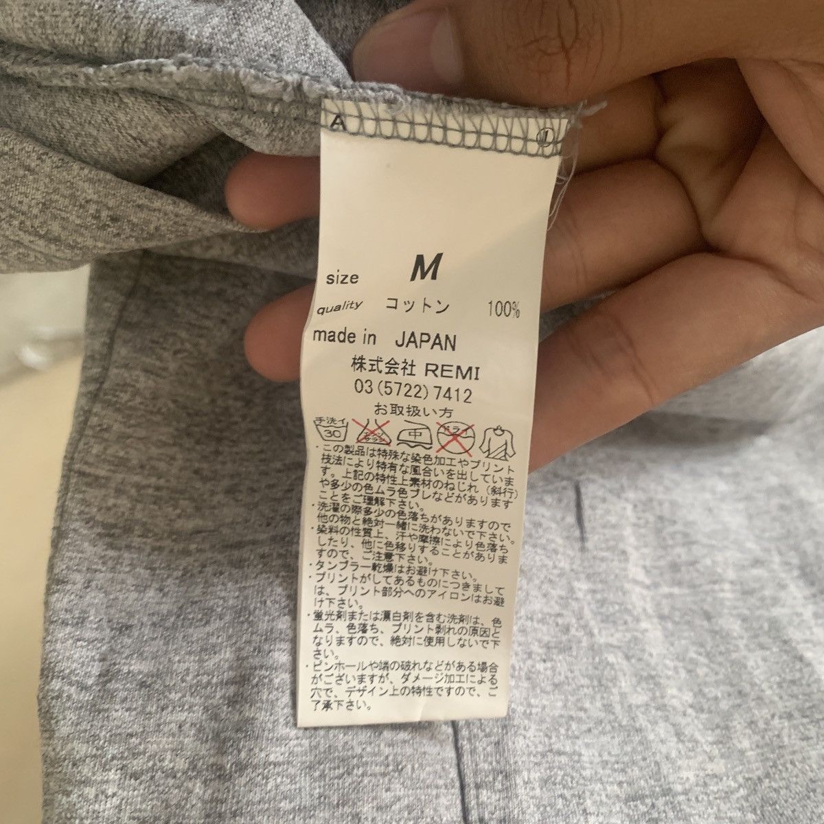 Remi Relief Remi Relief Heavy Cotton Heather Grey Pocket Tee Size US M / EU 48-50 / 2 - 5 Thumbnail