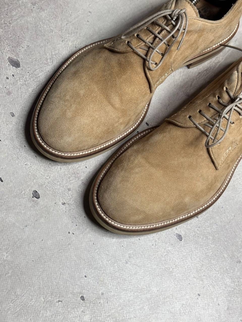 MoMA MOMA Suede Derby Shoes Beige Made in Italy EU 44 Lace Up Y2K Size US 11 / EU 44 - 4 Thumbnail