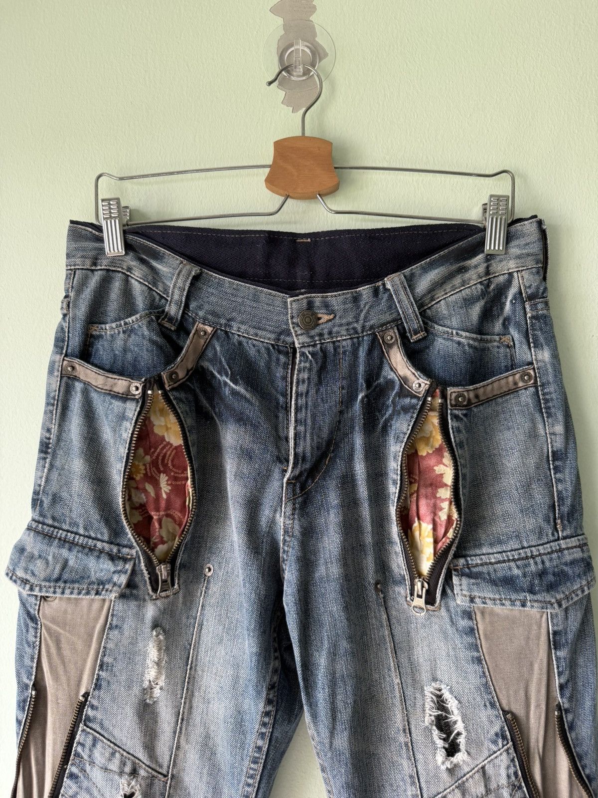 PPFM PPFM Multi Zipper Multi Pocket Jeans Size US 32 / EU 48 - 2 Thumbnail