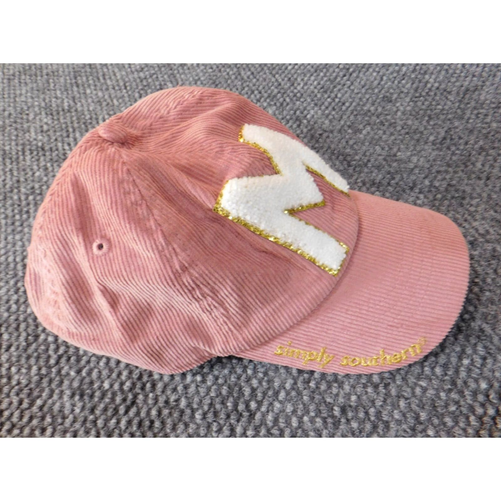 Pinko Simply Southern Hat Cap Womens Pink Logo Fuzzy One Size Adjustable Lightweight Canvas Cotton Baseball Cap Womens Pink Size ONE SIZE - 3 Thumbnail
