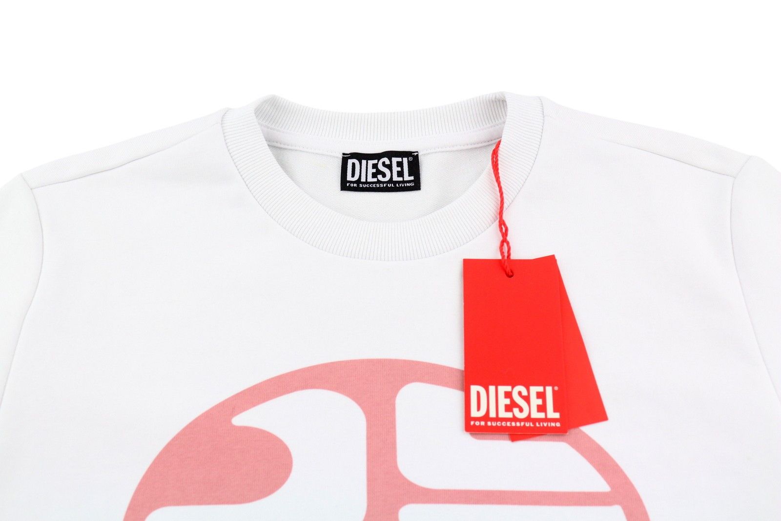 Diesel S-GINN-K26 S White Front Logo Sweatshirt 41025 Size US S / EU 44-46 / 1 - 4 Thumbnail