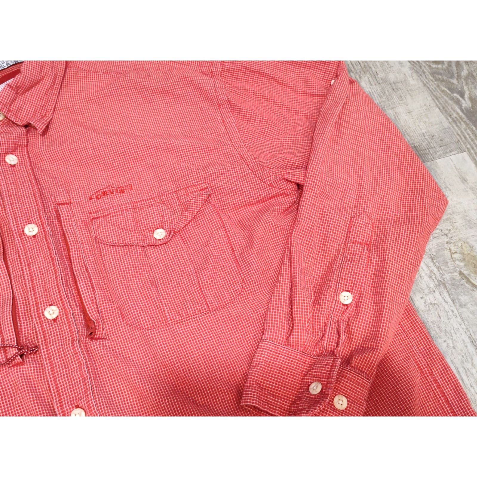 Orvis VINTAGE Orvis Fishing Shirt Mens Large Red Check Long Sleeve Button-Up Casual Outdoors Ventilated Size US L / EU 52-54 / 3 - 5 Thumbnail