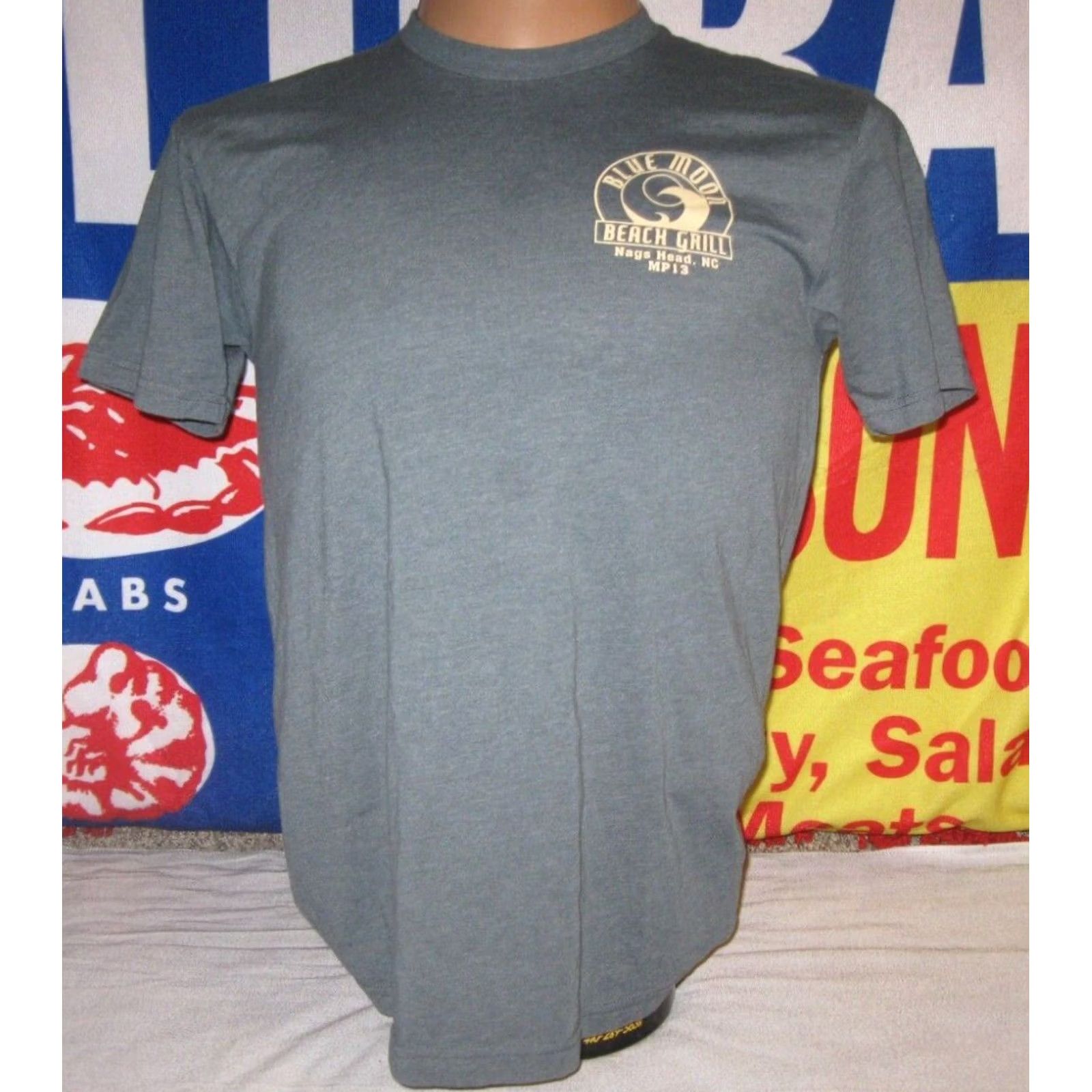 Next Level Nags Head Blue Moon Beach Grill Shirt Mens Medium Beer Dare NORTH CAROLINA Size US M / EU 48-50 / 2 - 2 Thumbnail