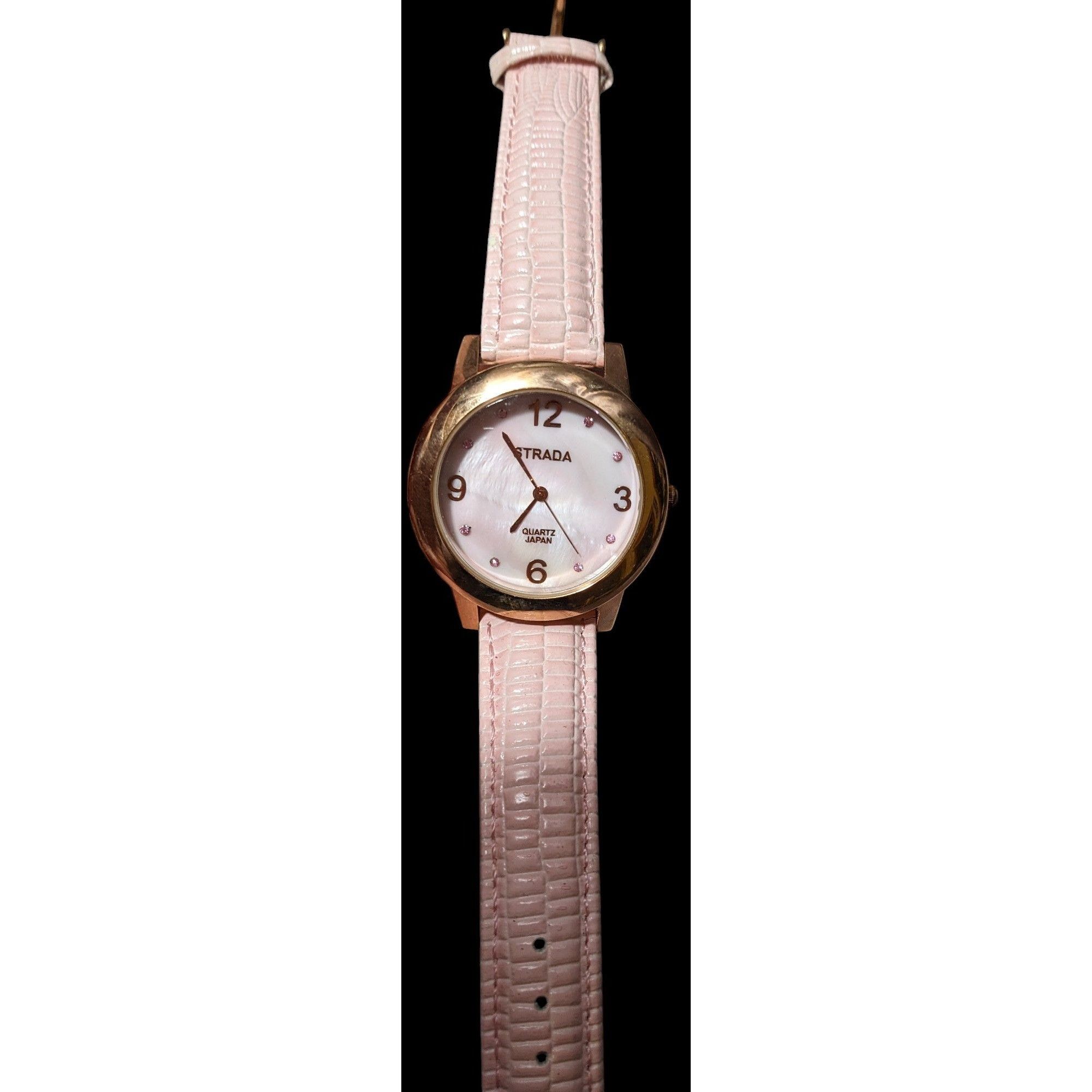 Other Vintage Strada 18K Rose Gold Plated Pink Wrist Watch Size ONE SIZE - 1 Thumbnail