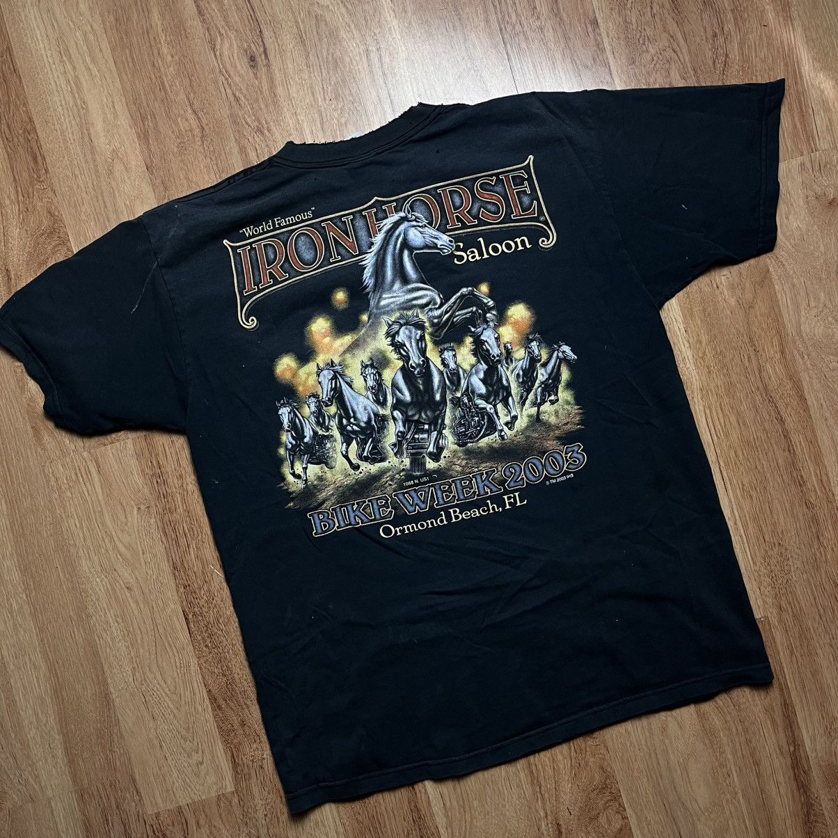 Vintage Vintage Distressed Biker Tee Size US L / EU 52-54 / 3 - 1 Thumbnail
