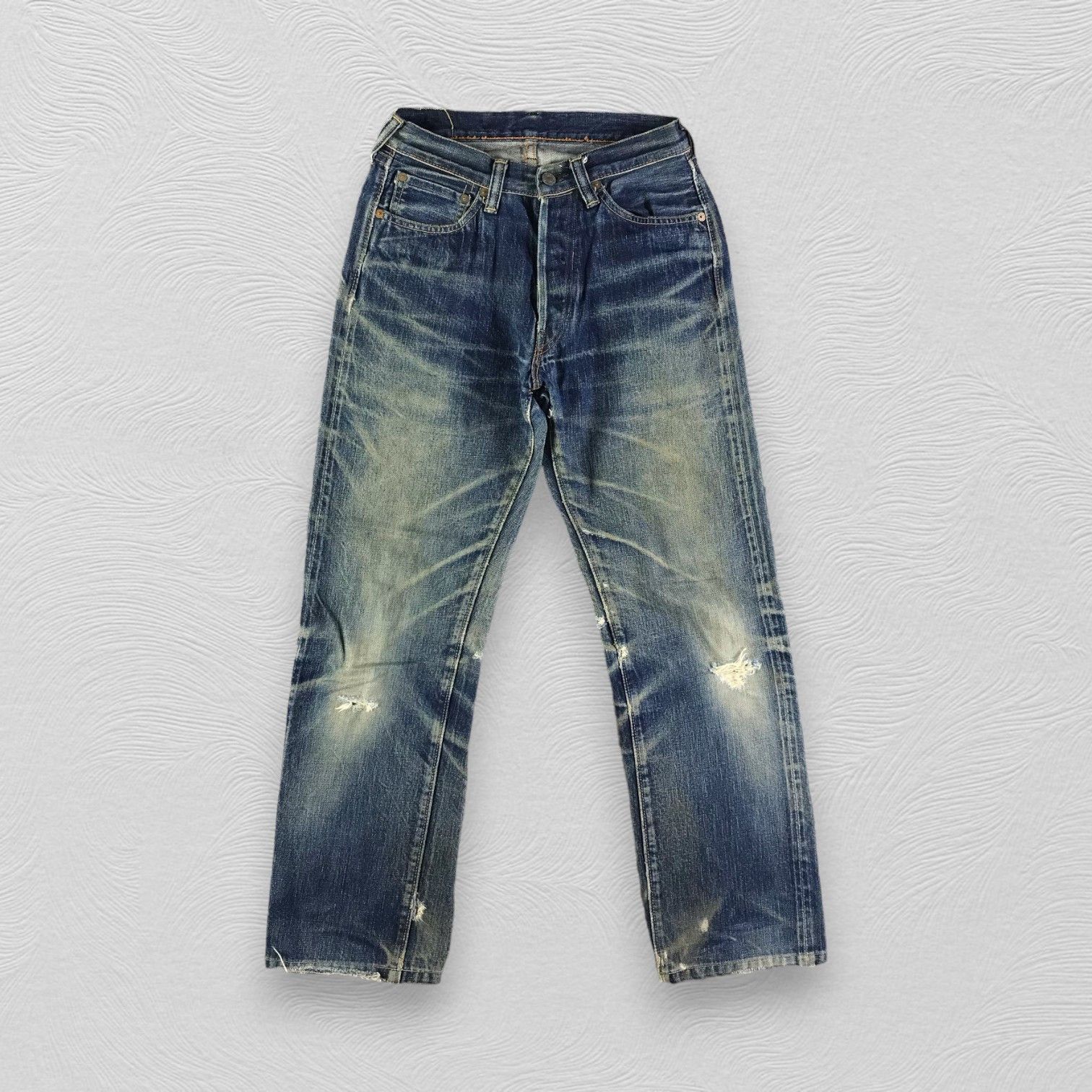 image of Full Count Co Full Count Selvedge Jeans Faded Blue Denim, Men's (Size 27)