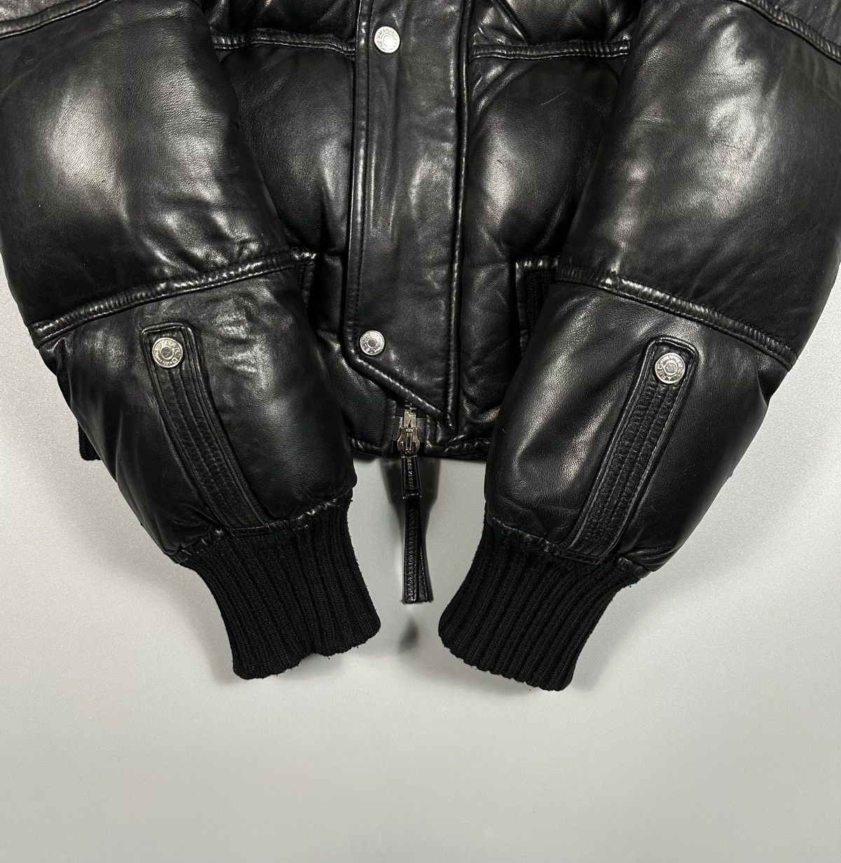 Dsquared2 F/W2008 Dsquared2 Leather Hooded Fur Bomber Down Jacket Size M / US 6-8 / IT 42-44 - 10 Thumbnail