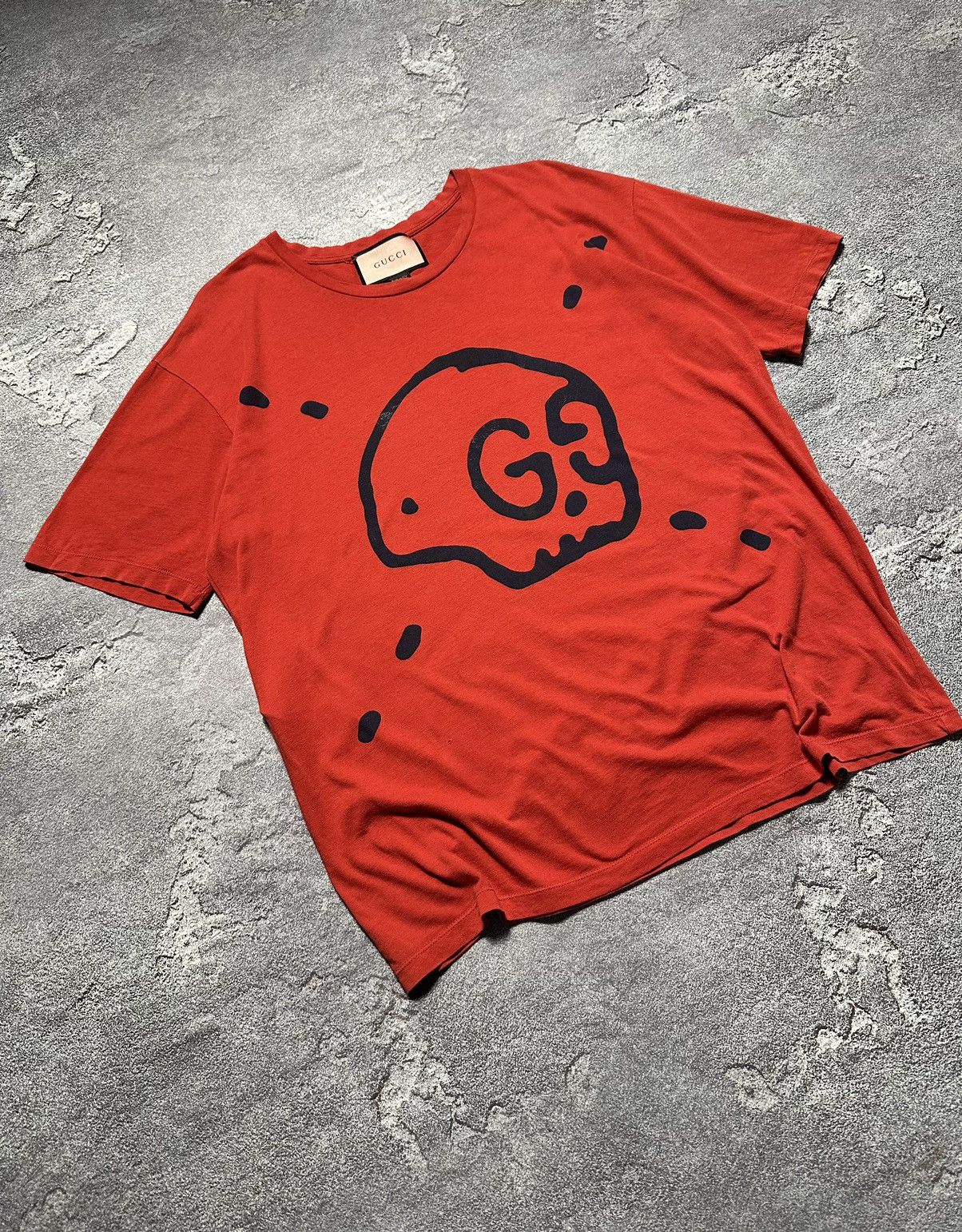 Gucci Gucci red GG ghost skull tee t shirt t size S Grailed