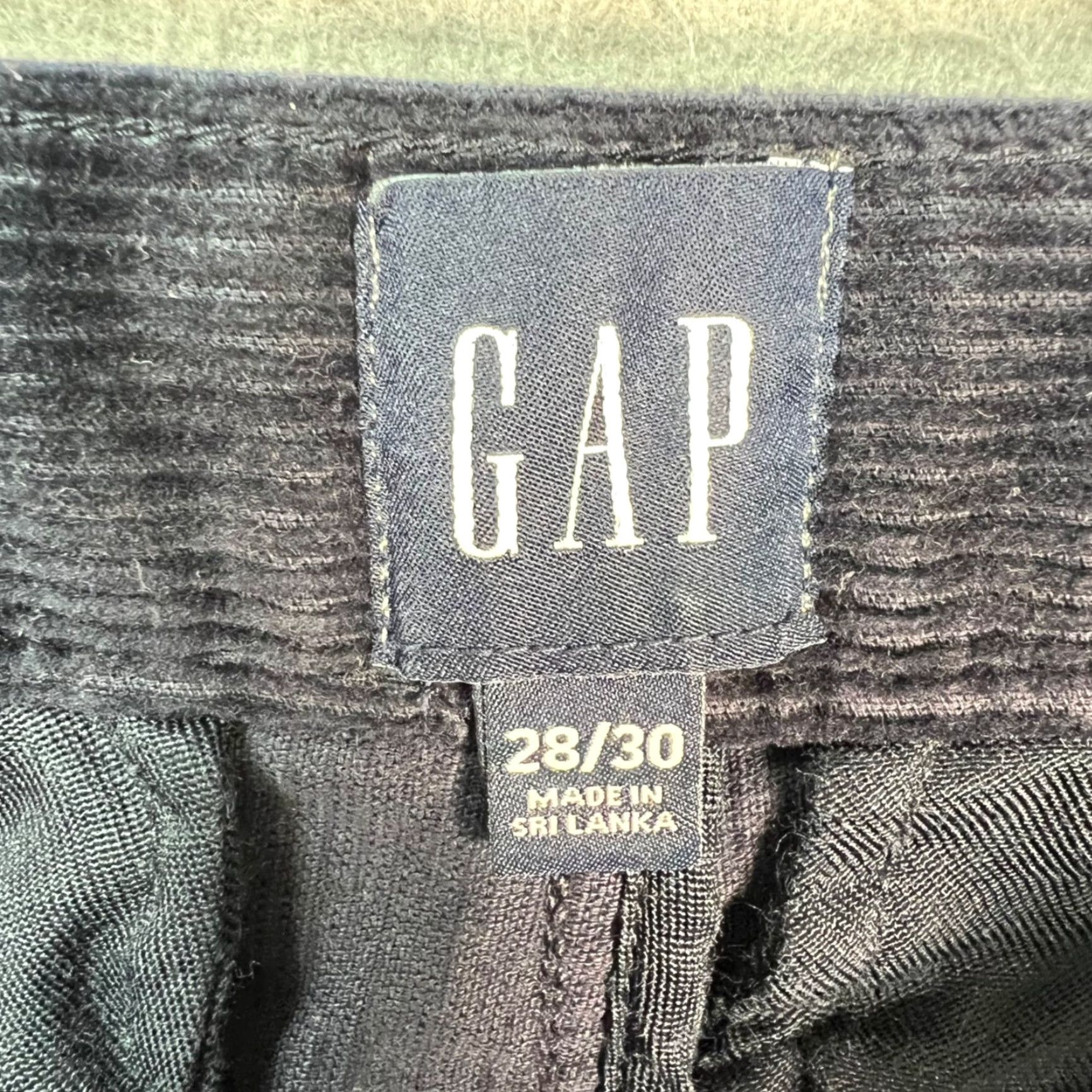 Gap Gap Mens Slim Fit Navy Corduroy Pants Straight Leg 28 x 25 Blue Straight Leg Chino Casual Pants Mens Classics Size US 28 / EU 44 - 3 Thumbnail