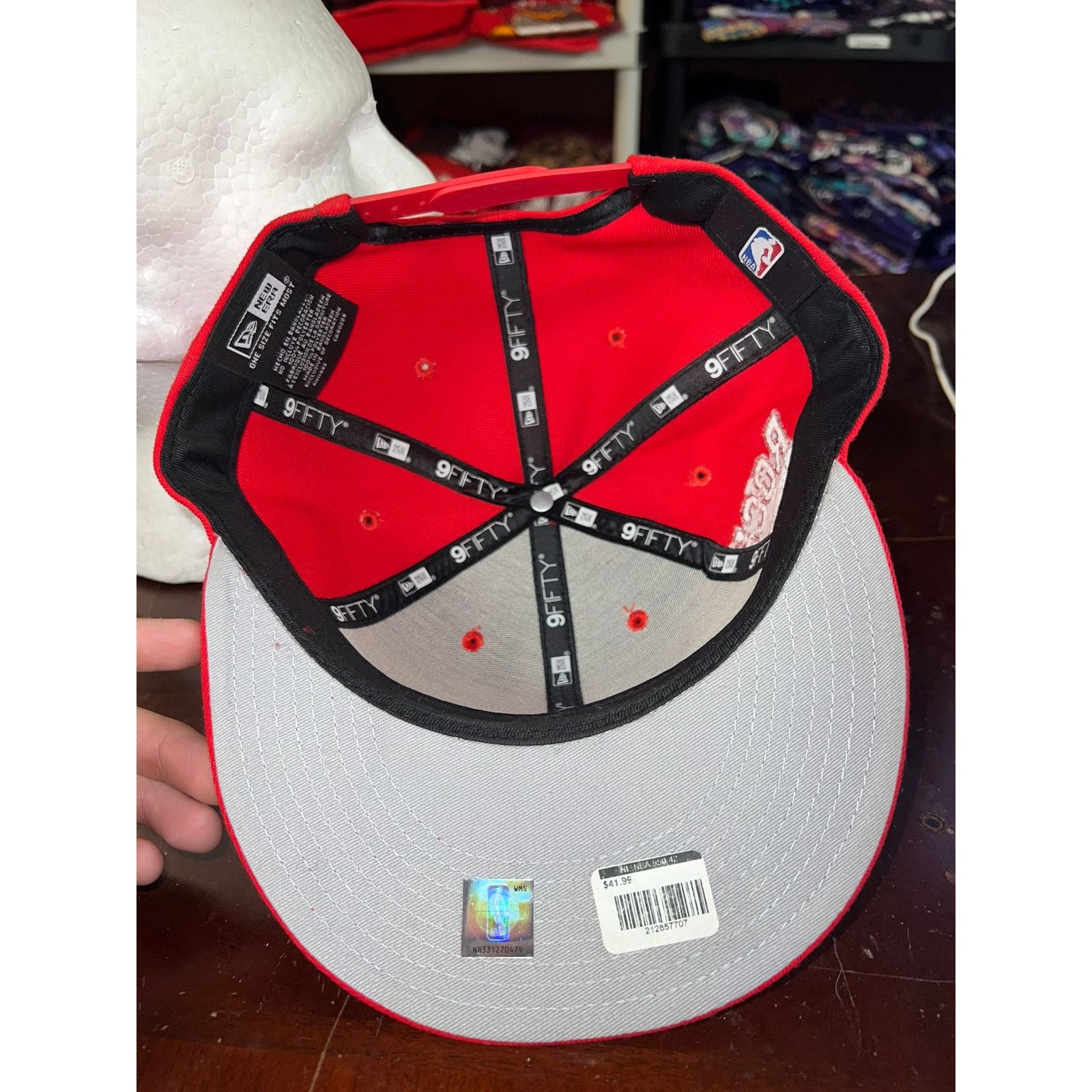 New Era New Era Houston Rockets Hat 9Fifty NBA Back Half Team Cap Size ONE SIZE - 7 Thumbnail