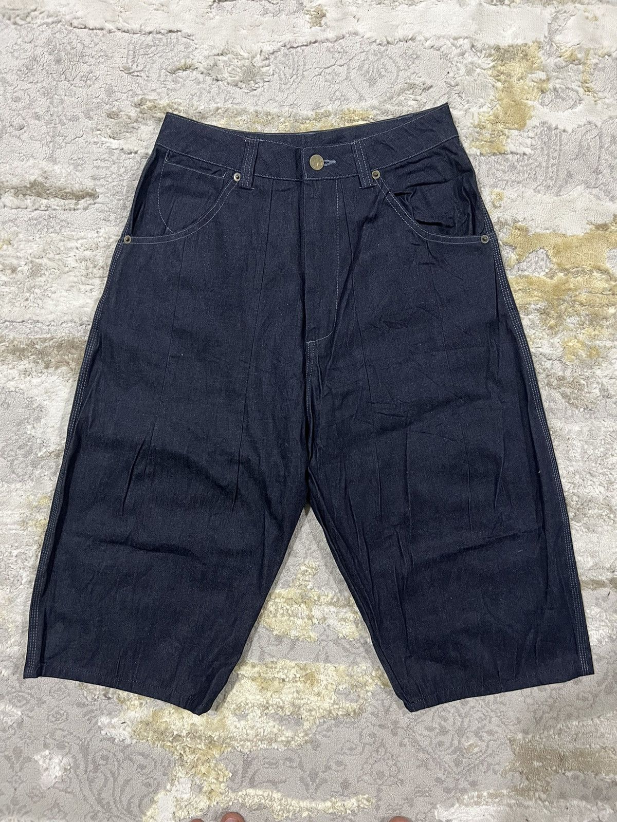 Fubu × JNCO Y2K JNCO Style Dark Blue Indigo Baggy Jorts Jeans Denim Size 26" / US 2 / IT 38 - 3 Thumbnail