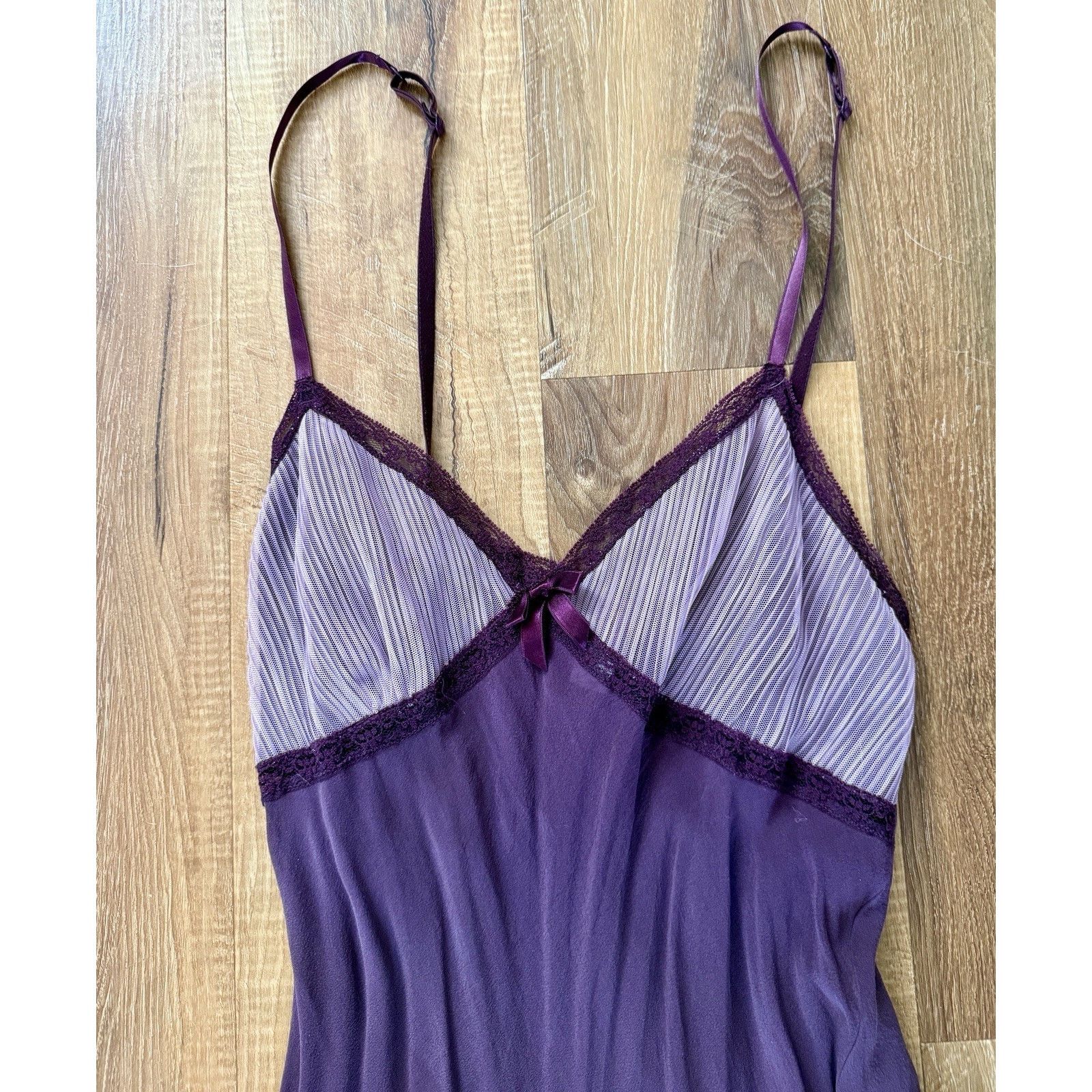 Victoria's Secret Vintage Victoria Secret Silk Nylon Purple Pink Slip Dress Size ONE SIZE - 6 Thumbnail