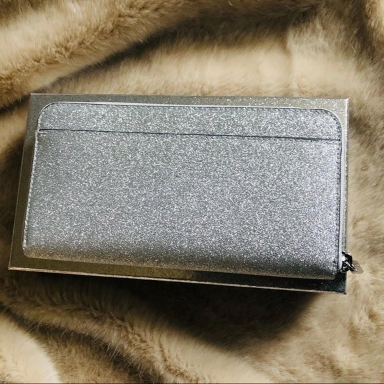 Kate Spade Kate Spade Silver Glitter Continental Zip Around Wallet NWT Size ONE SIZE - 4 Thumbnail
