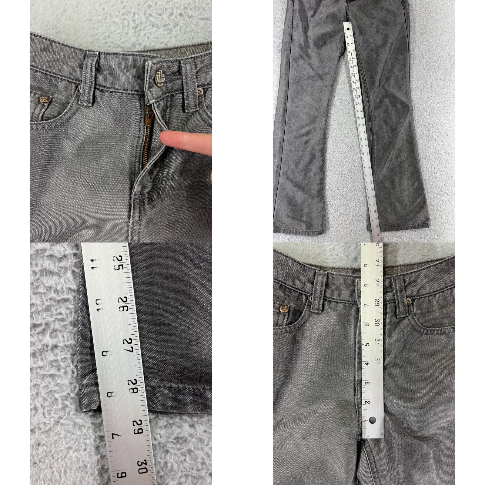 Denime Z. Cavaricci Jeans Womens 24 Gray Denim Bootcut Mid Rise 5-Pocket Cotton Stretch Size 42" / US 20 - 8 Thumbnail