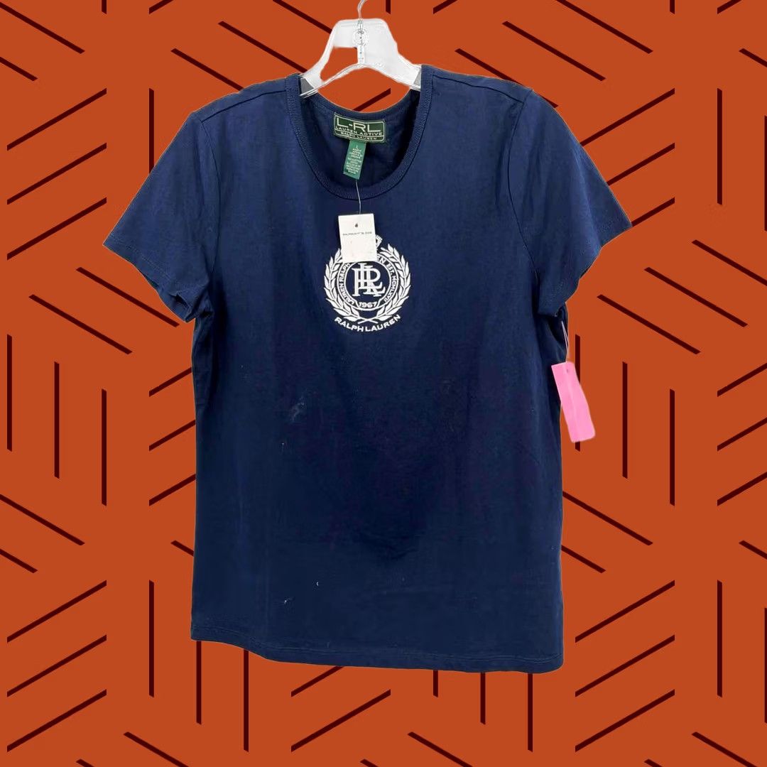 Vintage Lauren Pre-Owned Navy Size Large T-shirt Size L / US 10 / IT 46 - 1 Thumbnail