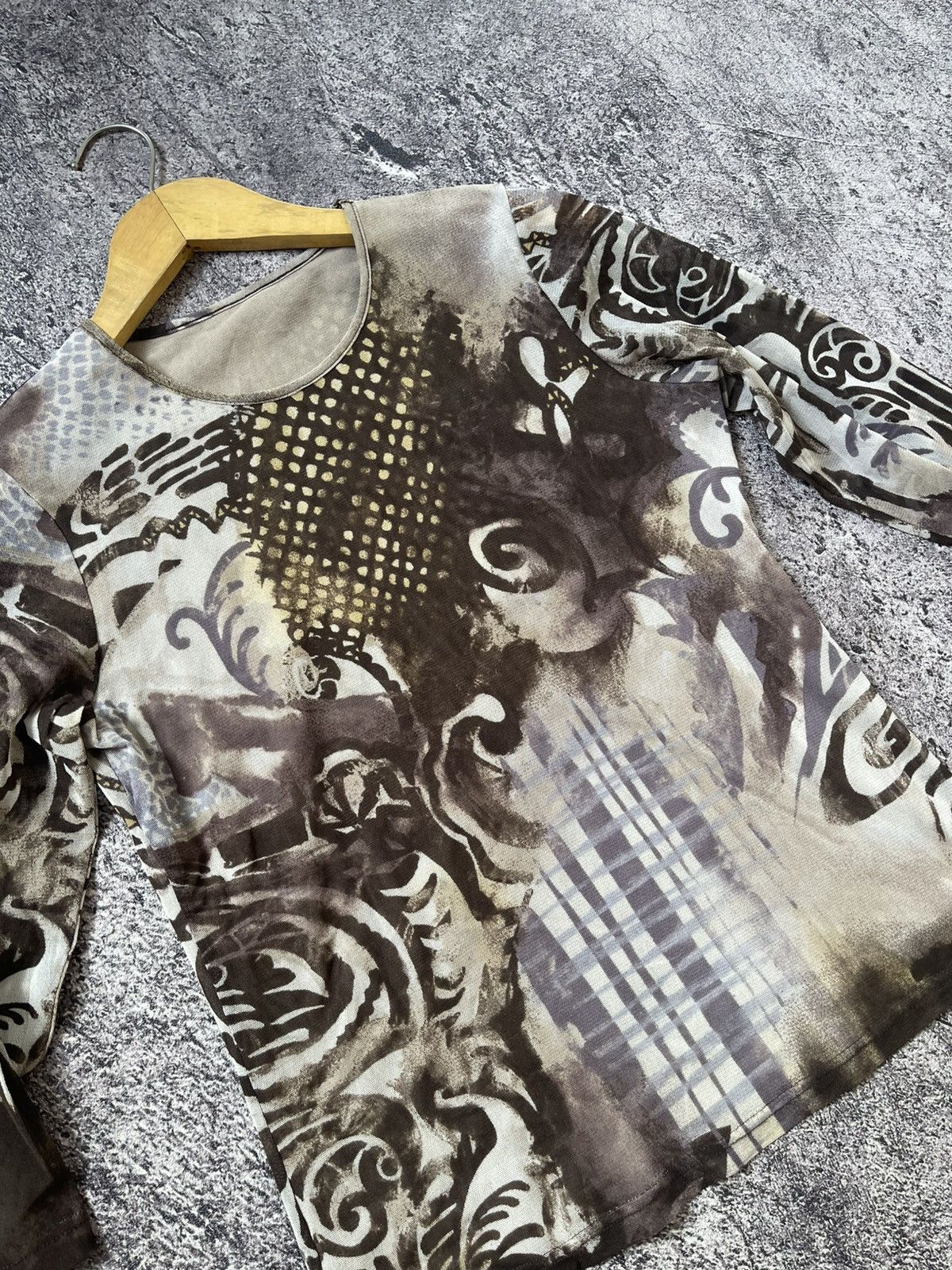 Japanese Brand Y2K Pinore gothic mesh longsleeve Size M / US 6-8 / IT 42-44 - 2 Thumbnail