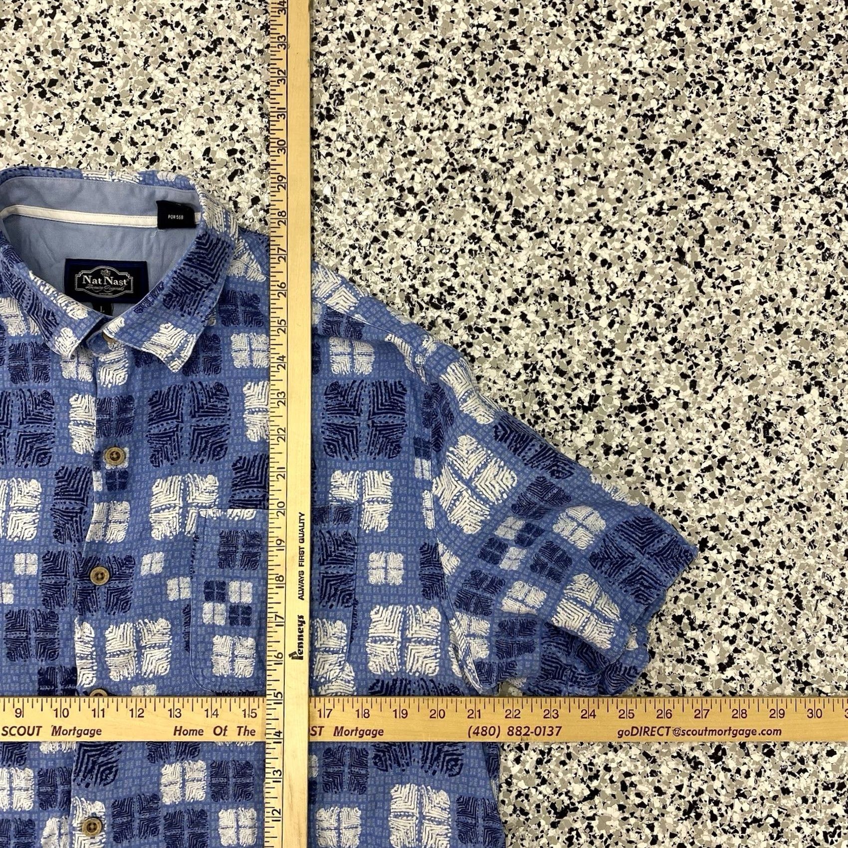 Nat Nast VINTAGE Nat Nast Luxury Originals Polo Shirt Silk Blue White Casual Country Club Mens L Size US L / EU 52-54 / 3 - 3 Thumbnail