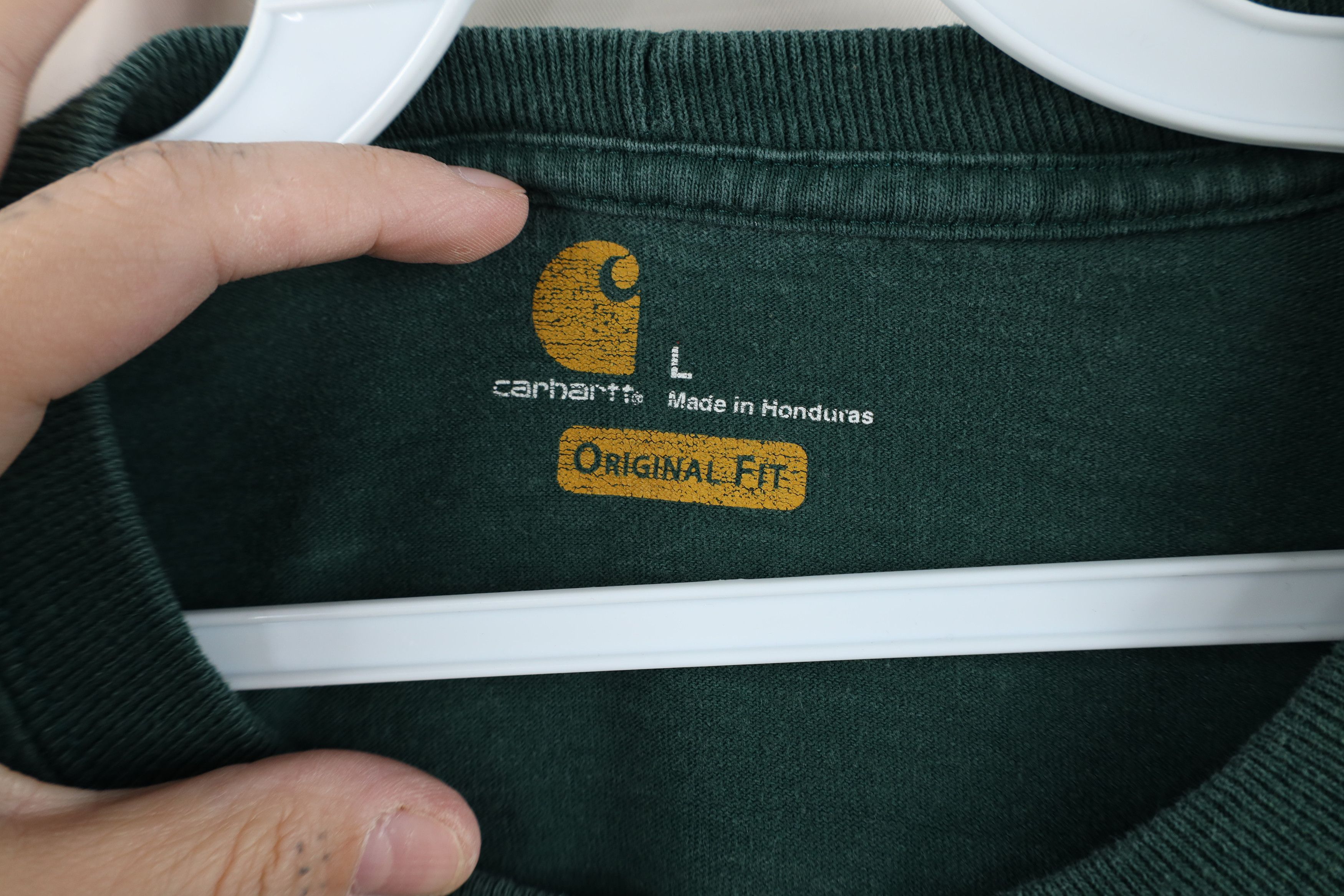 Carhartt Vintage Y2K Carhartt Spell Long Sleeve T-Shirt Green Cotton Size US L / EU 52-54 / 3 - 6 Thumbnail