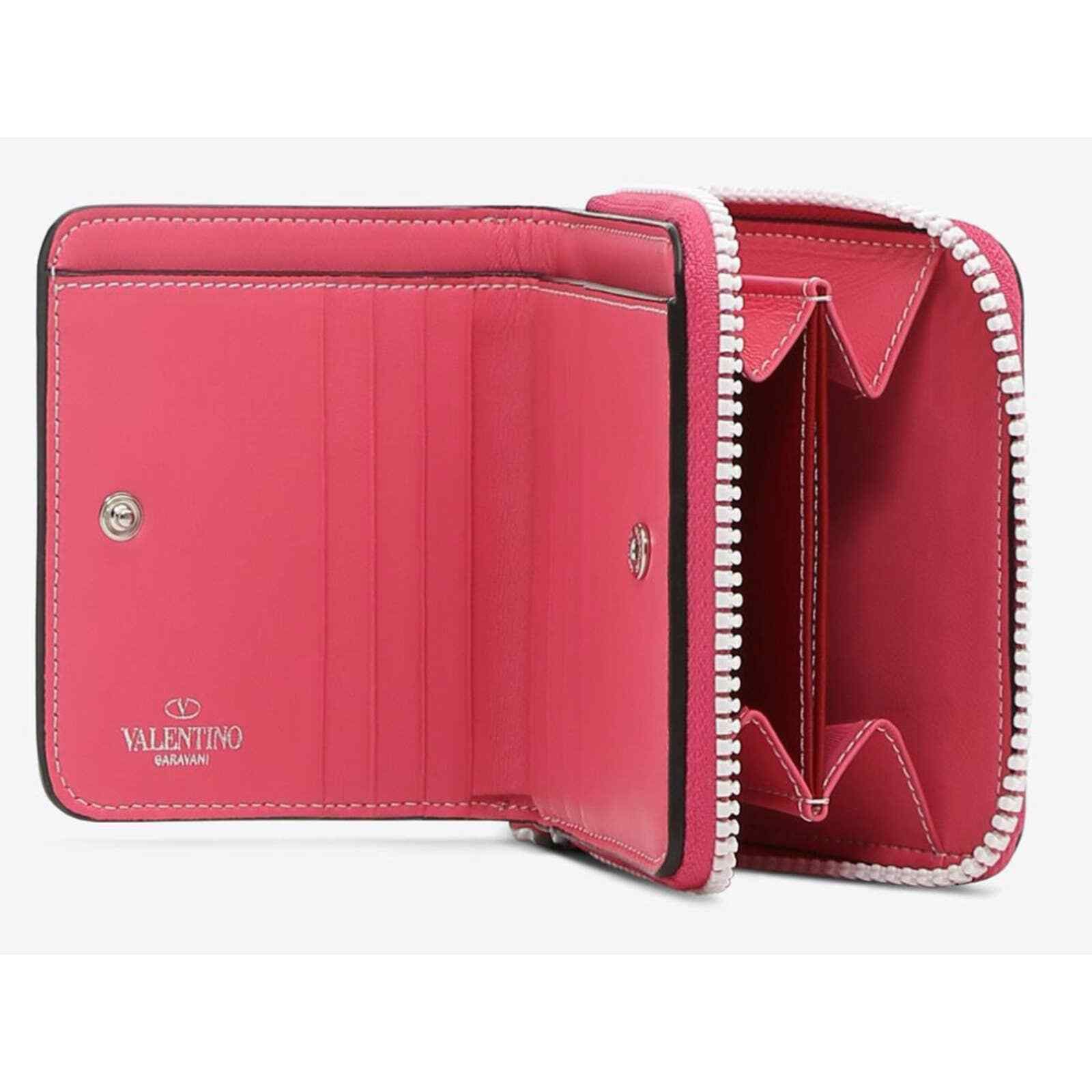 Valentino Valentino Spike Leather Small Zipper French Compact Wallet Size ONE SIZE - 8 Thumbnail