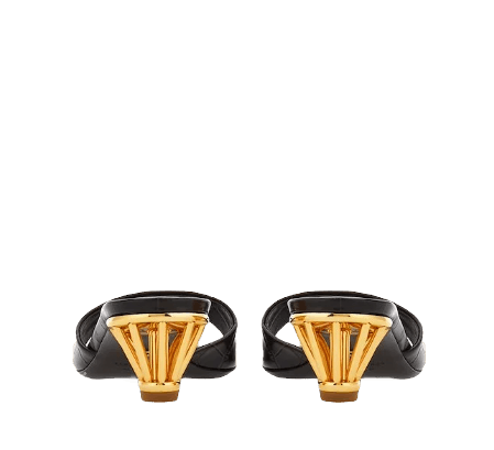 Salvatore Ferragamo o1s1rm0924 Cage Heel Slide in Chocolate Brown Size US 8.5 / IT 38.5 - 4 Thumbnail