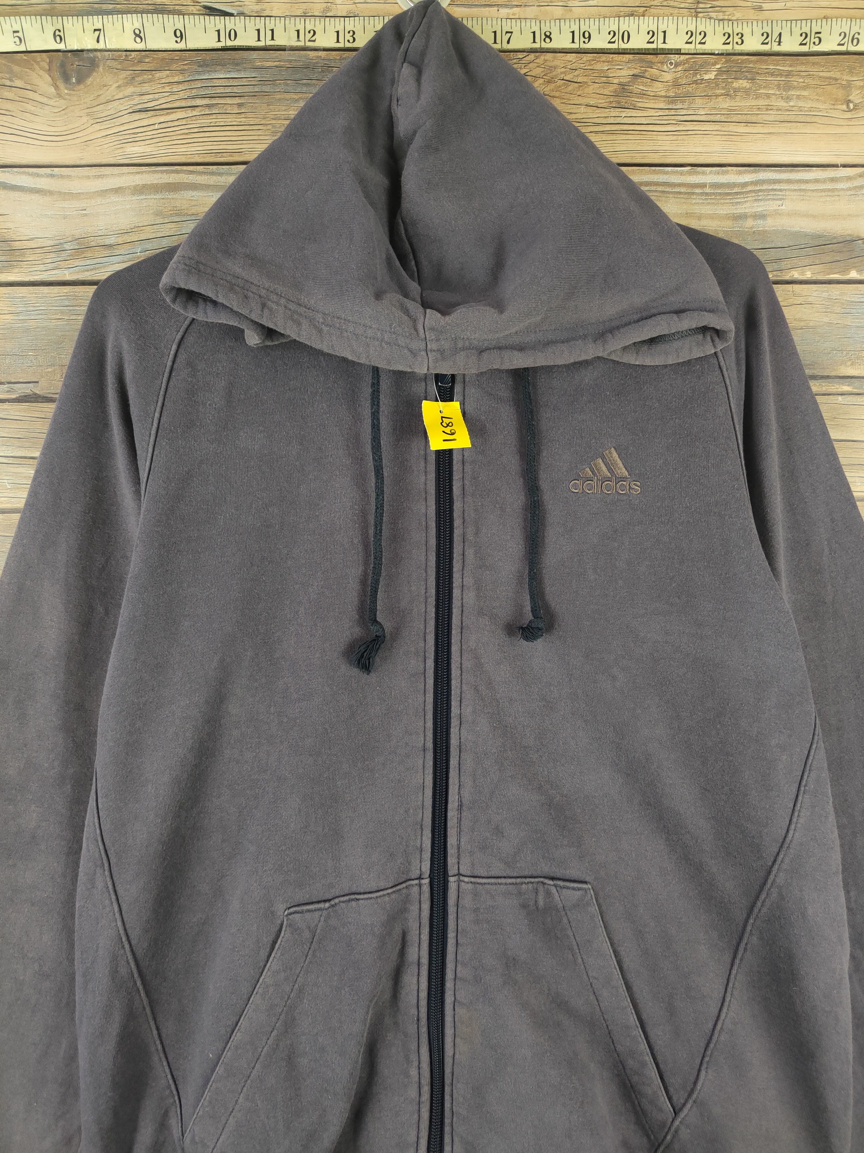 Adidas DL Adidas Dark Gray Hoodie Sweaters #1687 Size US L / EU 52-54 / 3 - 2 Thumbnail
