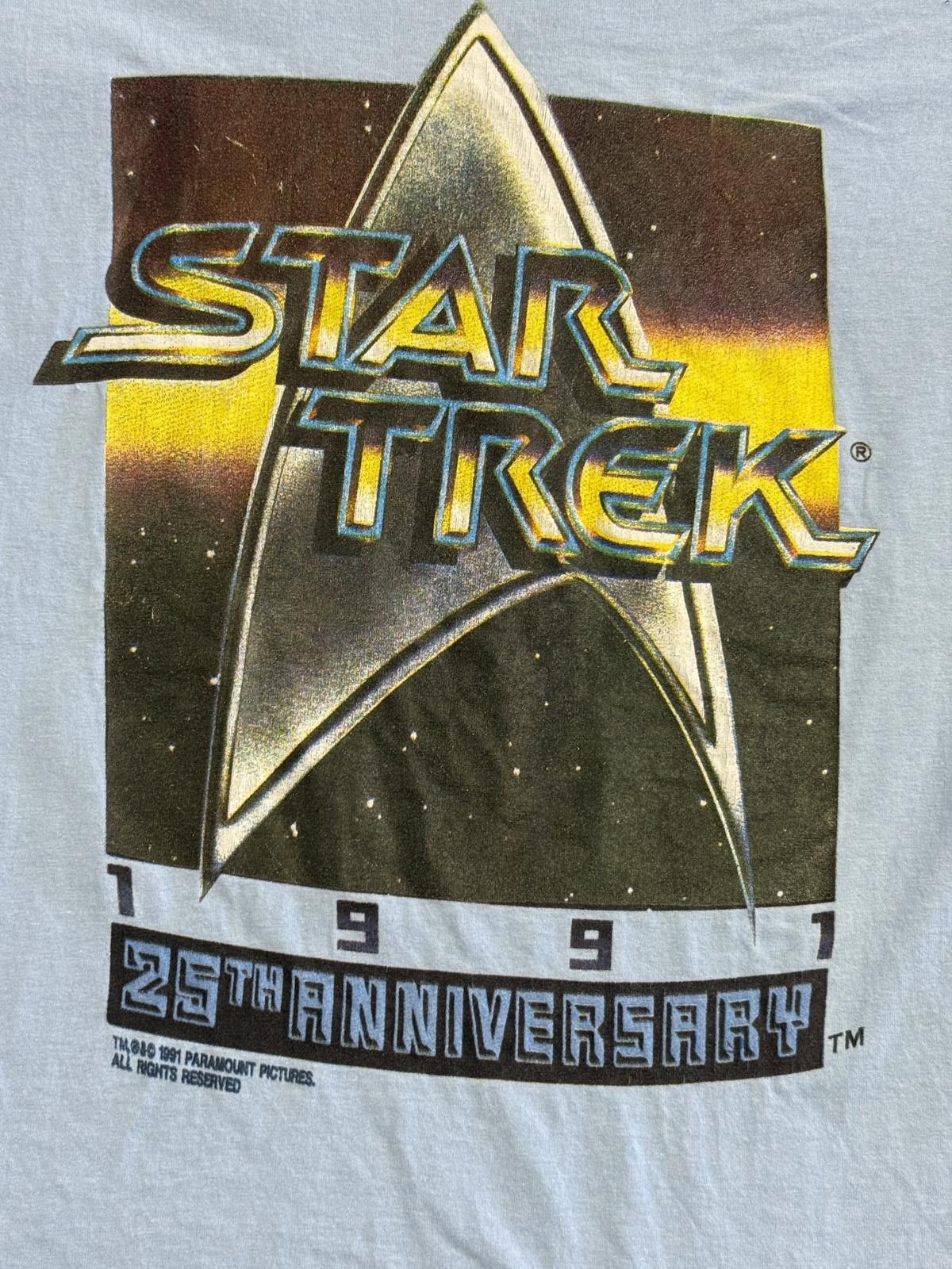 Hanes Vintage Star Trek T-shirt 1991 25th Anniversary Tee- M Size US M / EU 48-50 / 2 - 3 Thumbnail