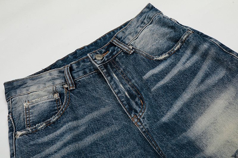 Vintage American high street style straight leg ripped jeans for men Size US 32 / EU 48 - 3 Thumbnail