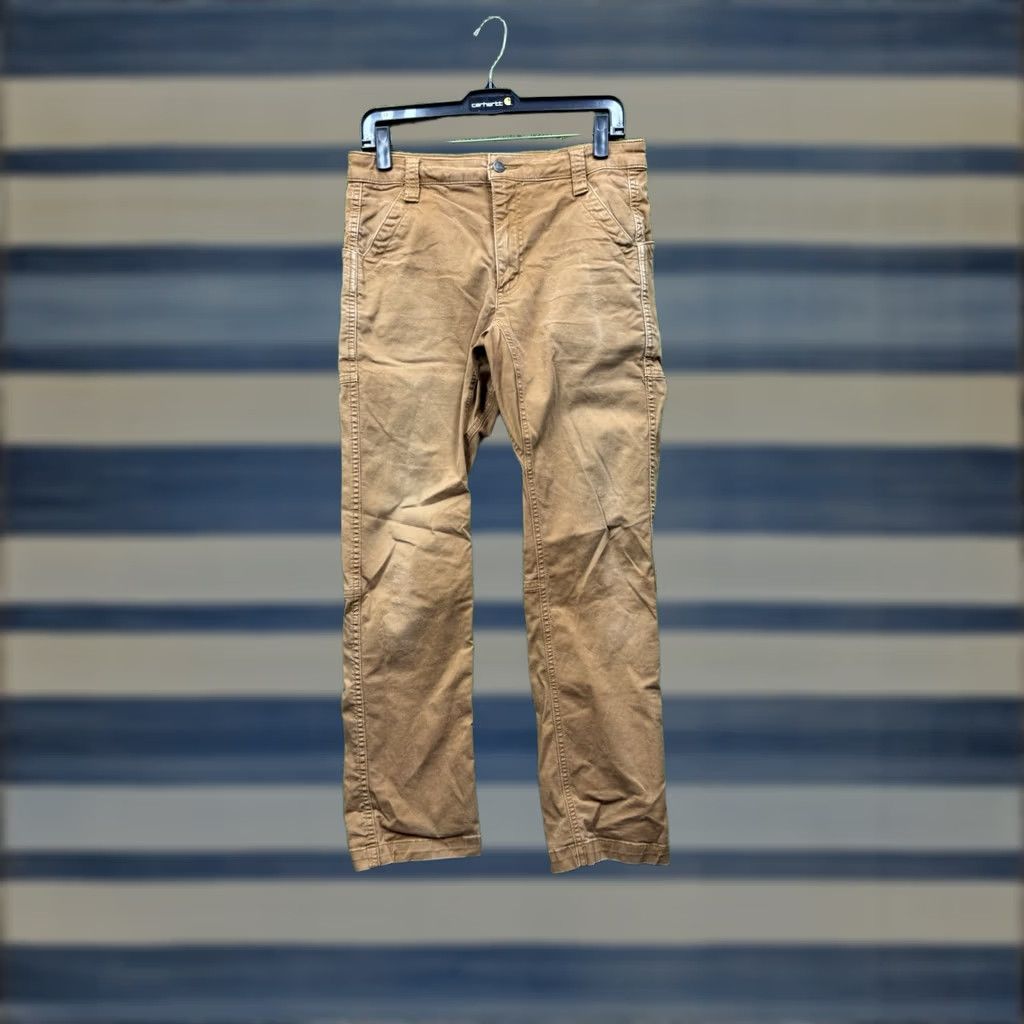 Vintage Edgevale Yonder Pants Mens 30x30 Khaki Slim Straight Work Duck Cotton Canvas USA Pants Size US 30 / EU 46 - 1 Thumbnail