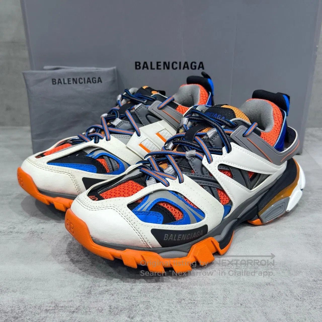 Balenciaga Balenciaga Track Sneakers in White Blue Orange. Size US 7 / EU 40 - 1 Thumbnail