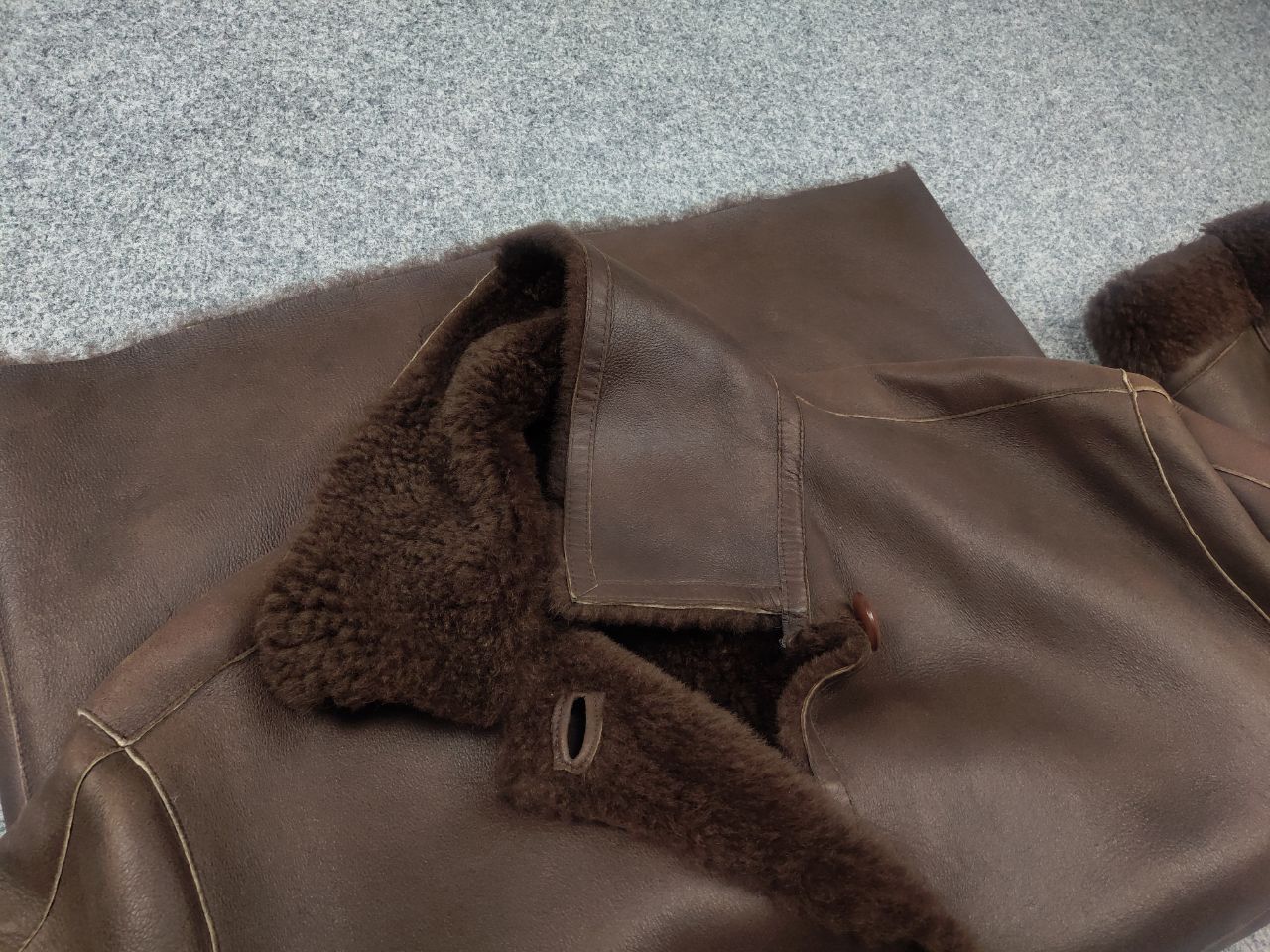 Gallotti Gallotti Bacis Brown Leather Shearling Fur-Lined Coat Jacket Size US M / EU 48-50 / 2 - 12 Thumbnail