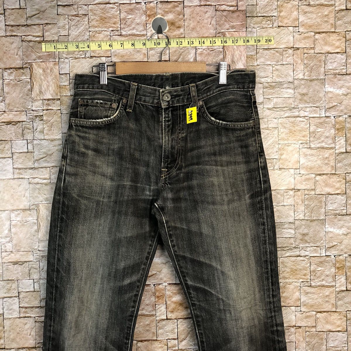 Uniqlo Faded Black Uniqlo vintage Jeans denim #A349 Size US 31 - 5 Thumbnail