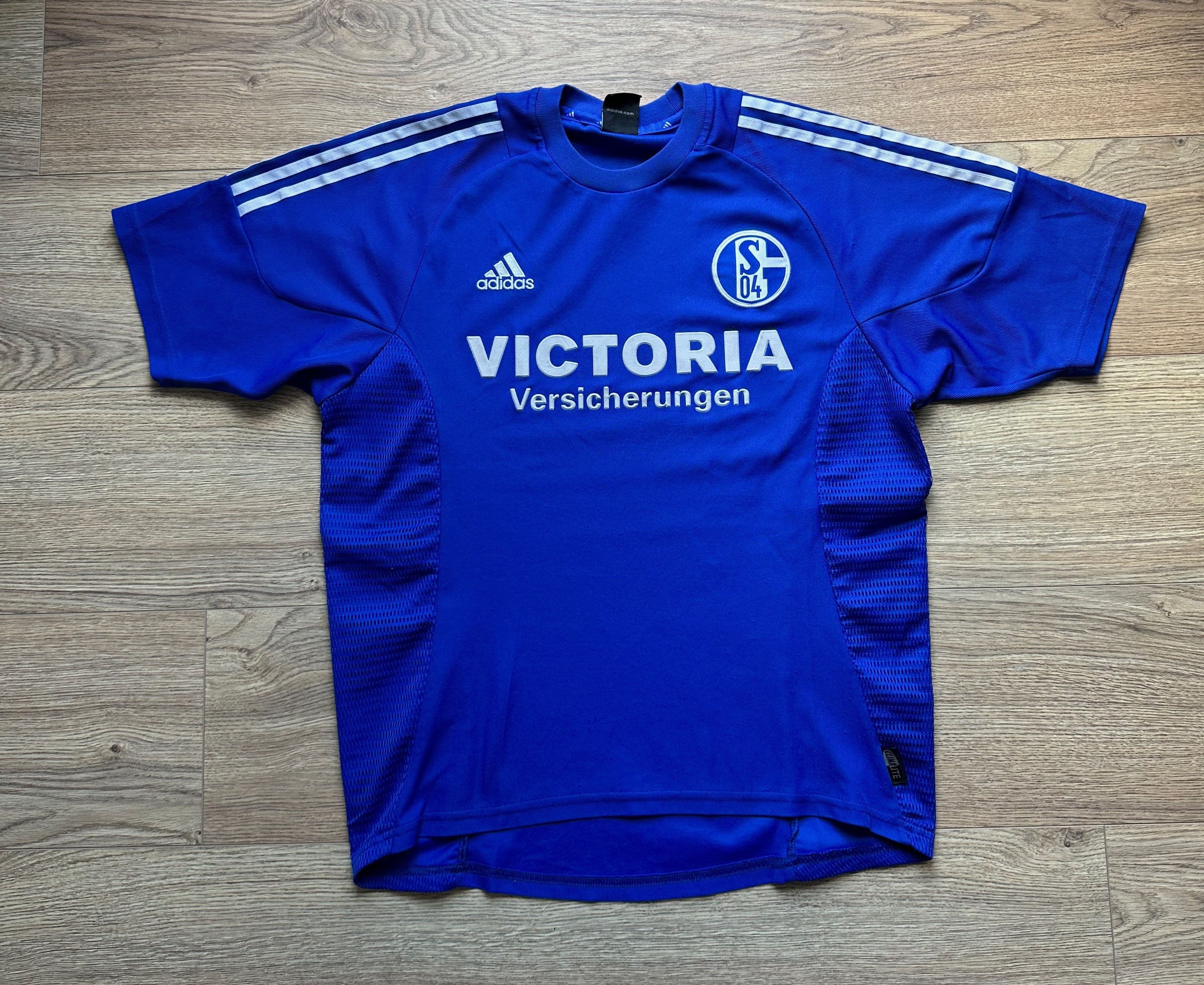 Adidas 2002 Schalke 04 Adidas Home jersey soccer bundes Liga Size US S / EU 44-46 / 1 - 10 Thumbnail
