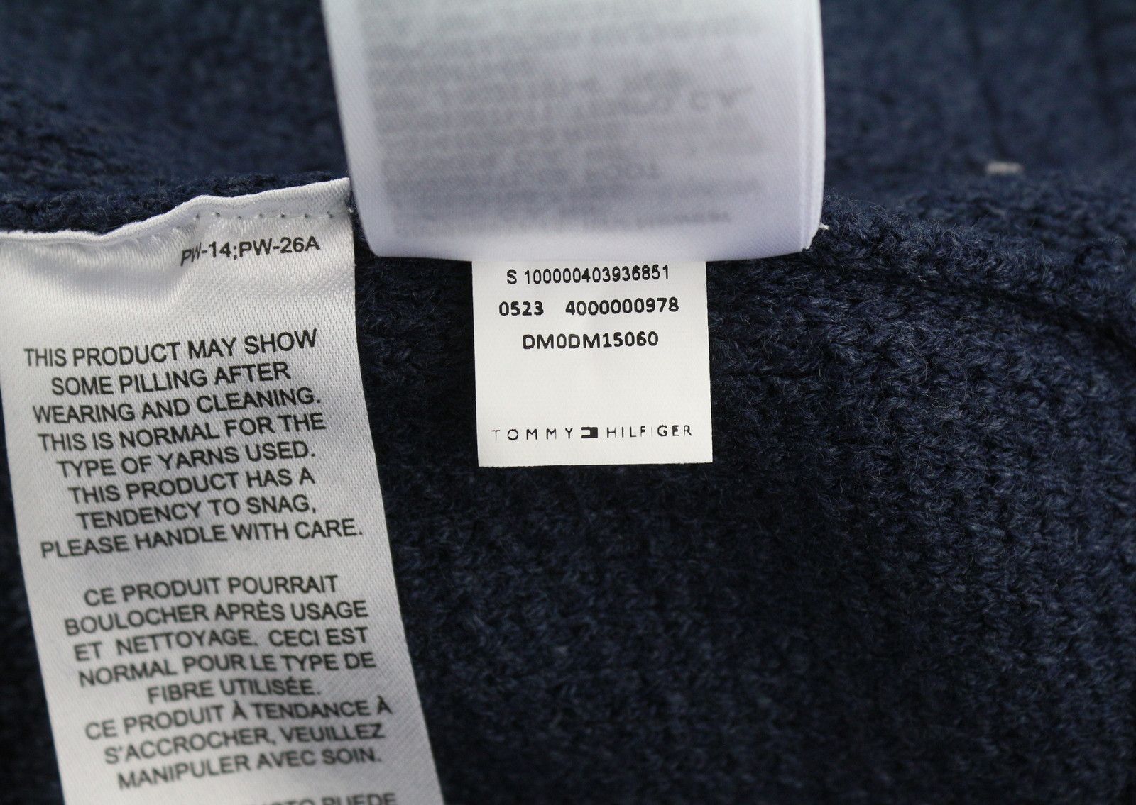 Tommy Hilfiger REQ STRUCTURED XL Navy Stretch Knit Jumper 87388 Size US XL / EU 56 / 4 - 10 Thumbnail
