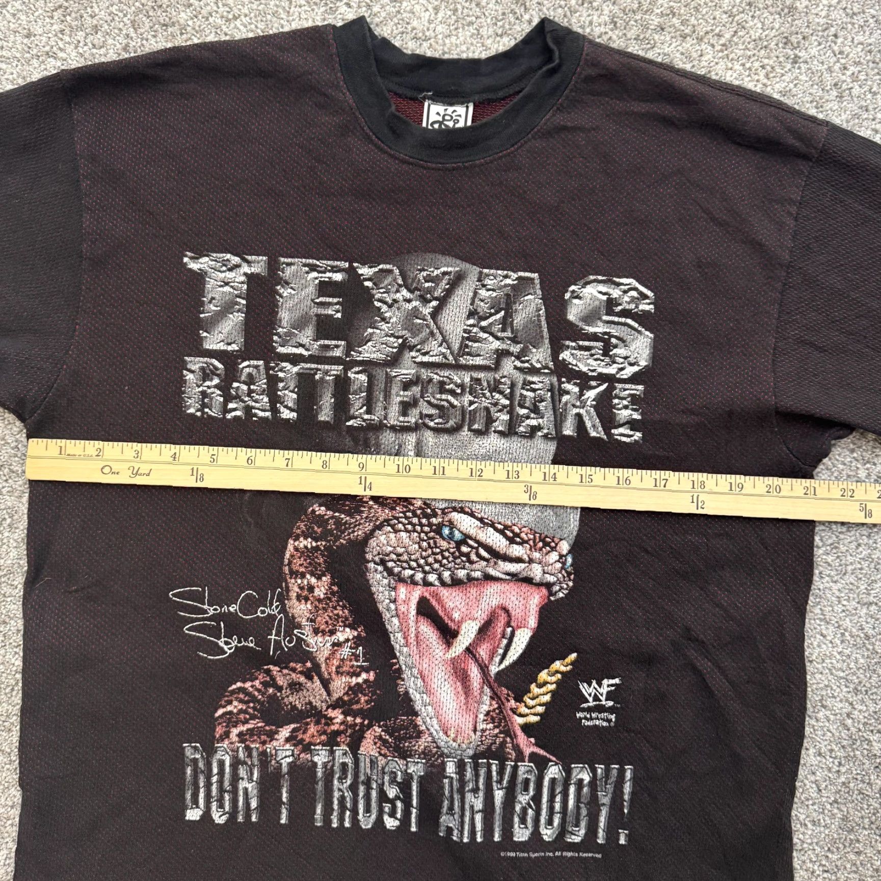 Vintage VINTAGE WWF Stone Cold Steve Austin Shirt Mens Large Black Texas Rattlesnake 90s Size US M / EU 48-50 / 2 - 4 Thumbnail