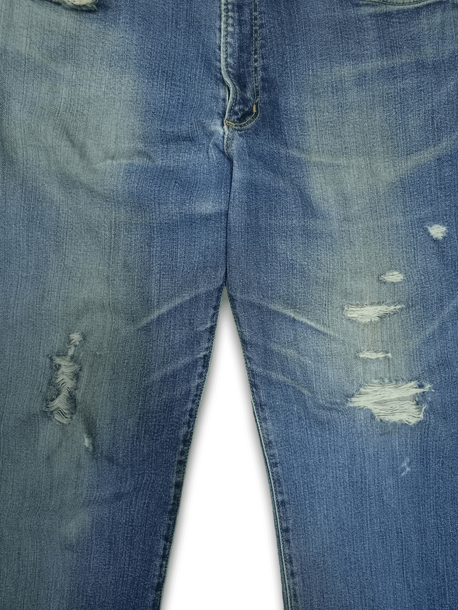 Wrangler SALES 🔥 Vintage Wrangler Blue Wash Distressed Denim Jeans Size US 35 - 6 Thumbnail