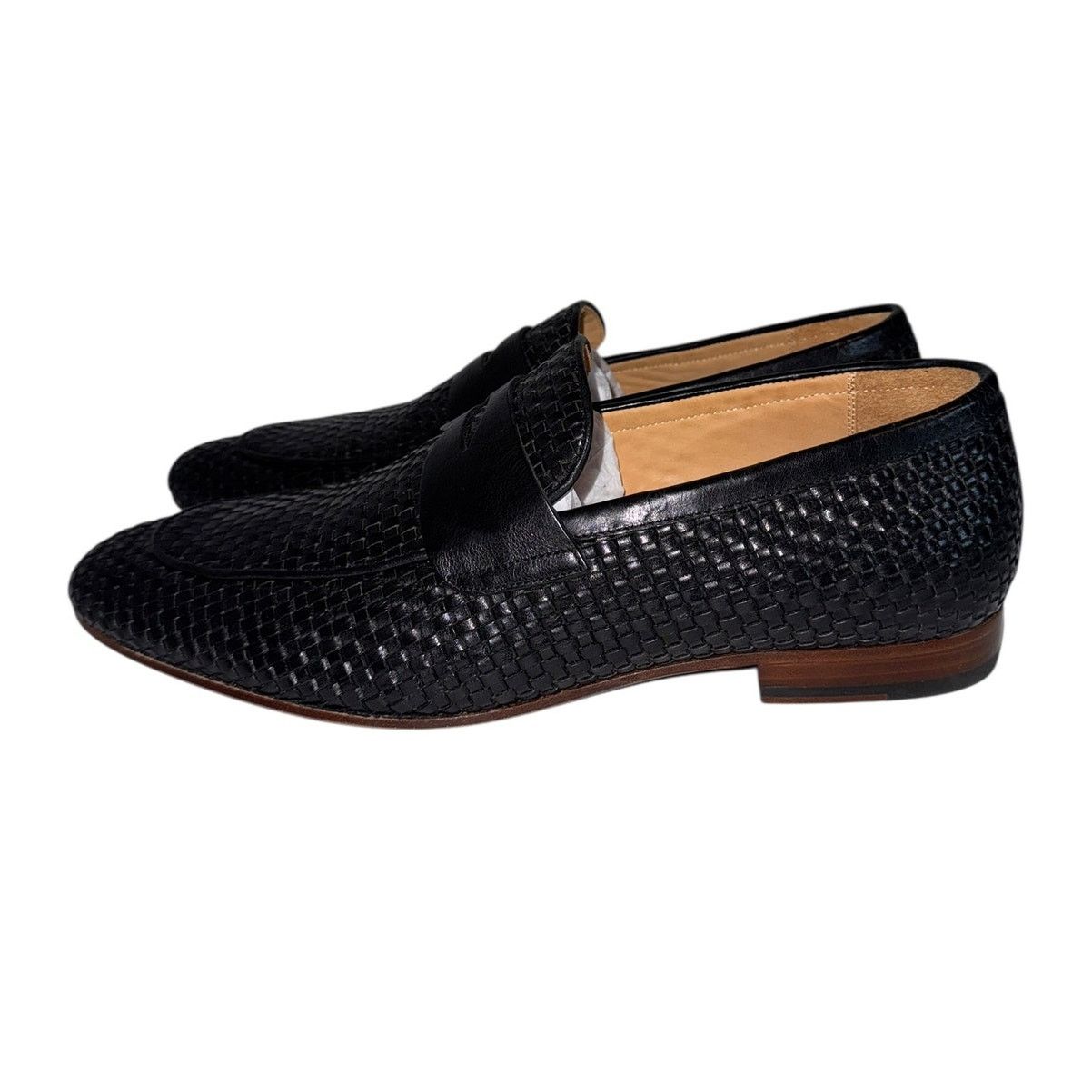 Other Men’s Black Woven Leather Penny Loafers Size 13 Dress Shoes Size US 13 / EU 46 - 4 Thumbnail