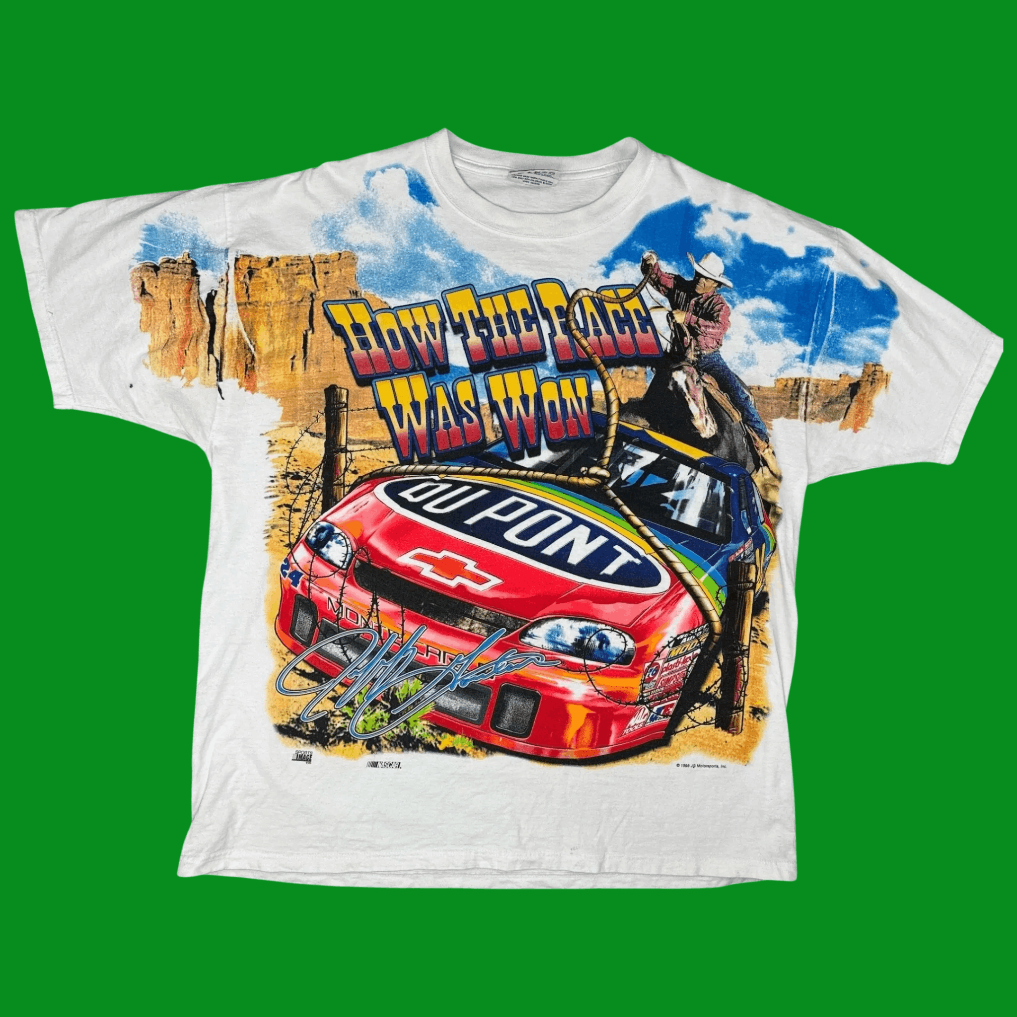 Chase Authentics 98 Chase Authentics Jeff Gordon How The Race Won Cowboy AOP Size US L / EU 52-54 / 3 - 1 Thumbnail