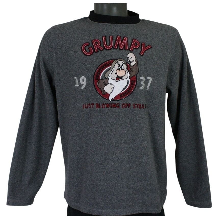 Disney Disney Store Grumpy Sweatshirt Gray Fleece Embroidered Small Size US S / EU 44-46 / 1 - 1 Thumbnail